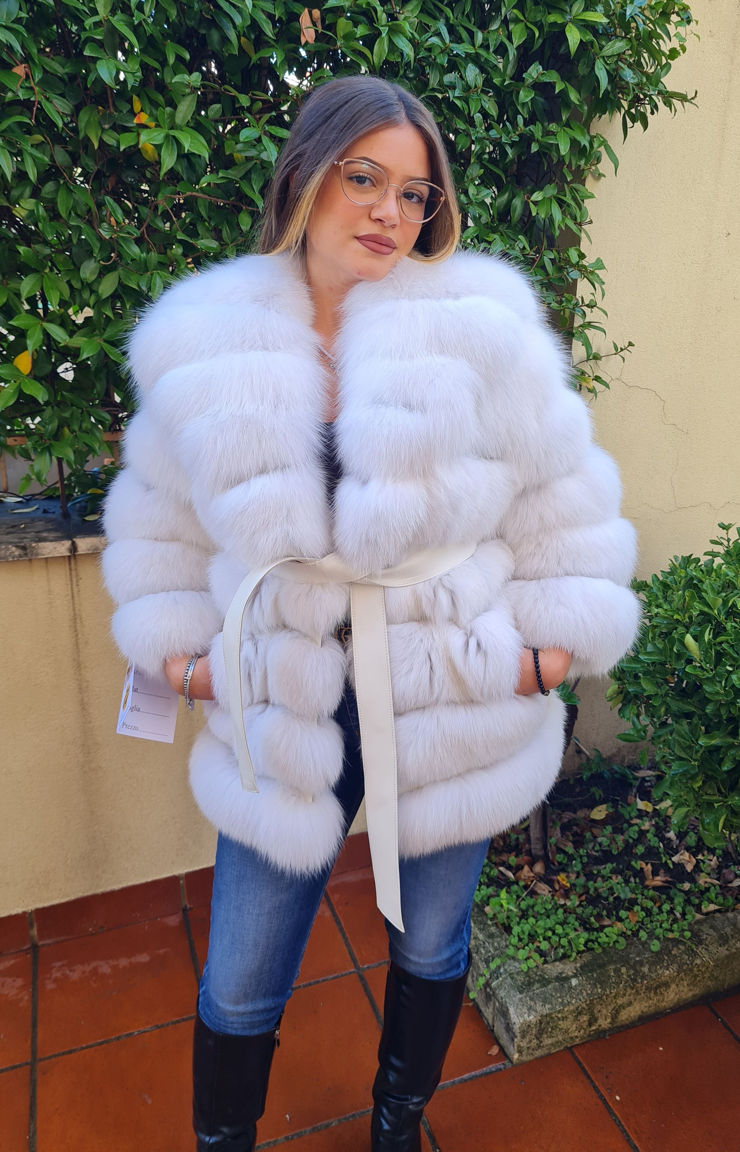 Shadow fox fur jacket