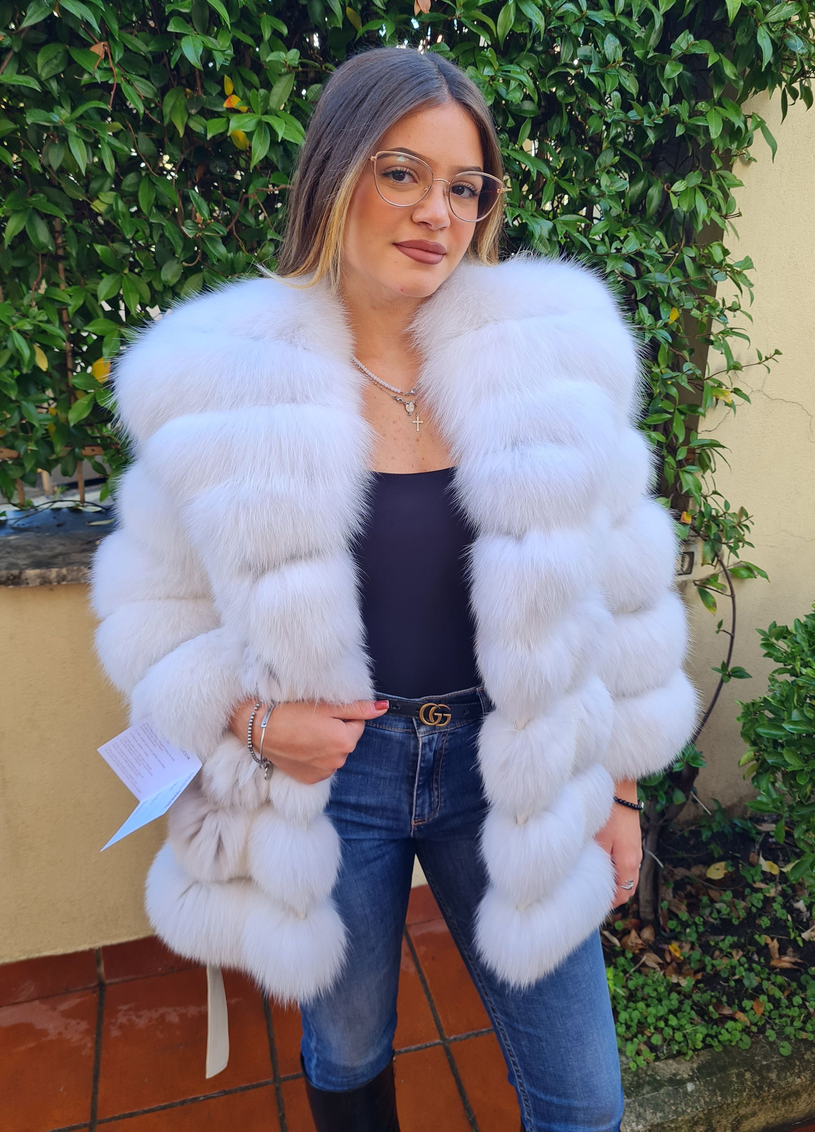Shadow fox fur jacket