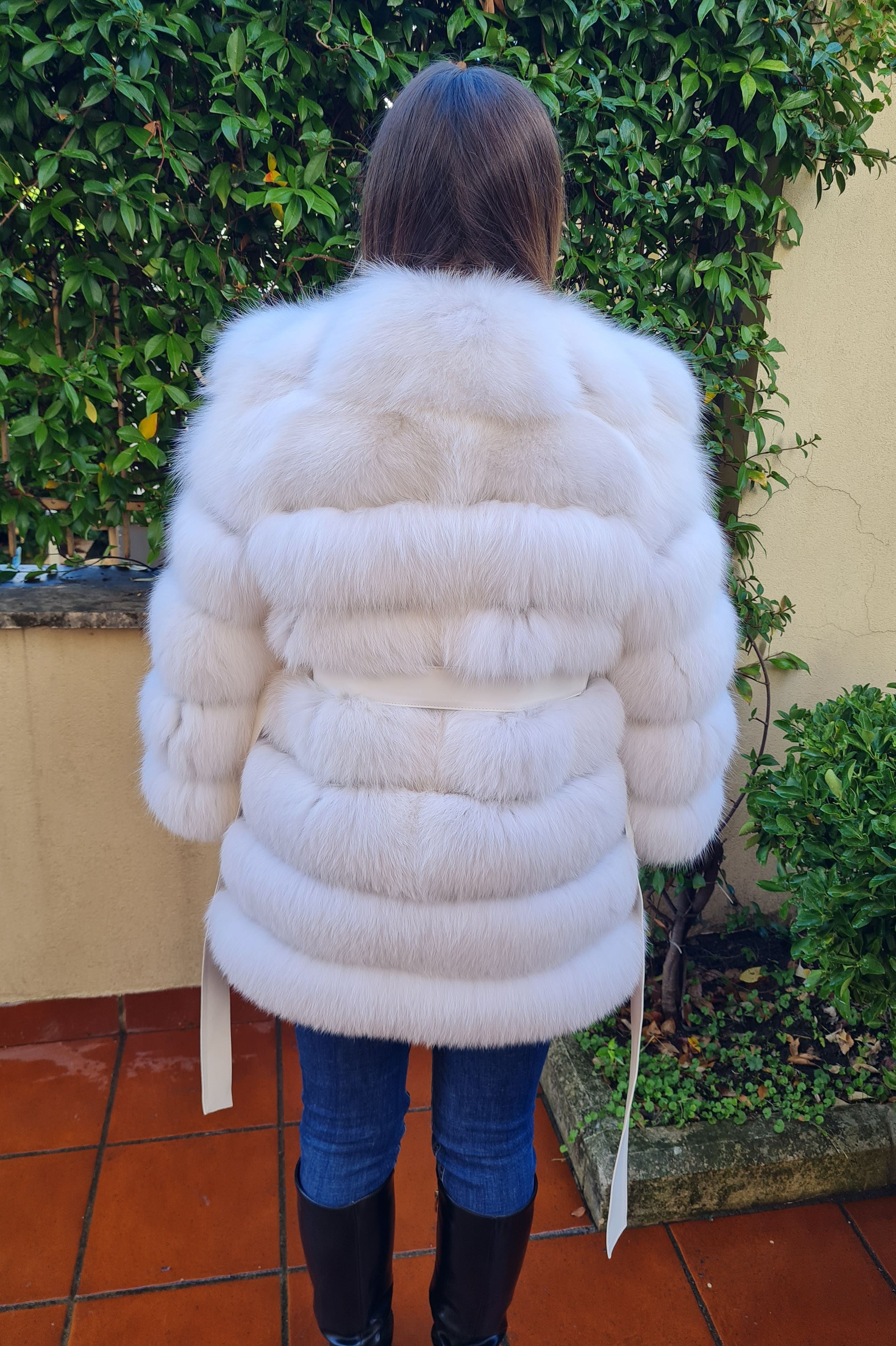 Shadow fox fur jacket