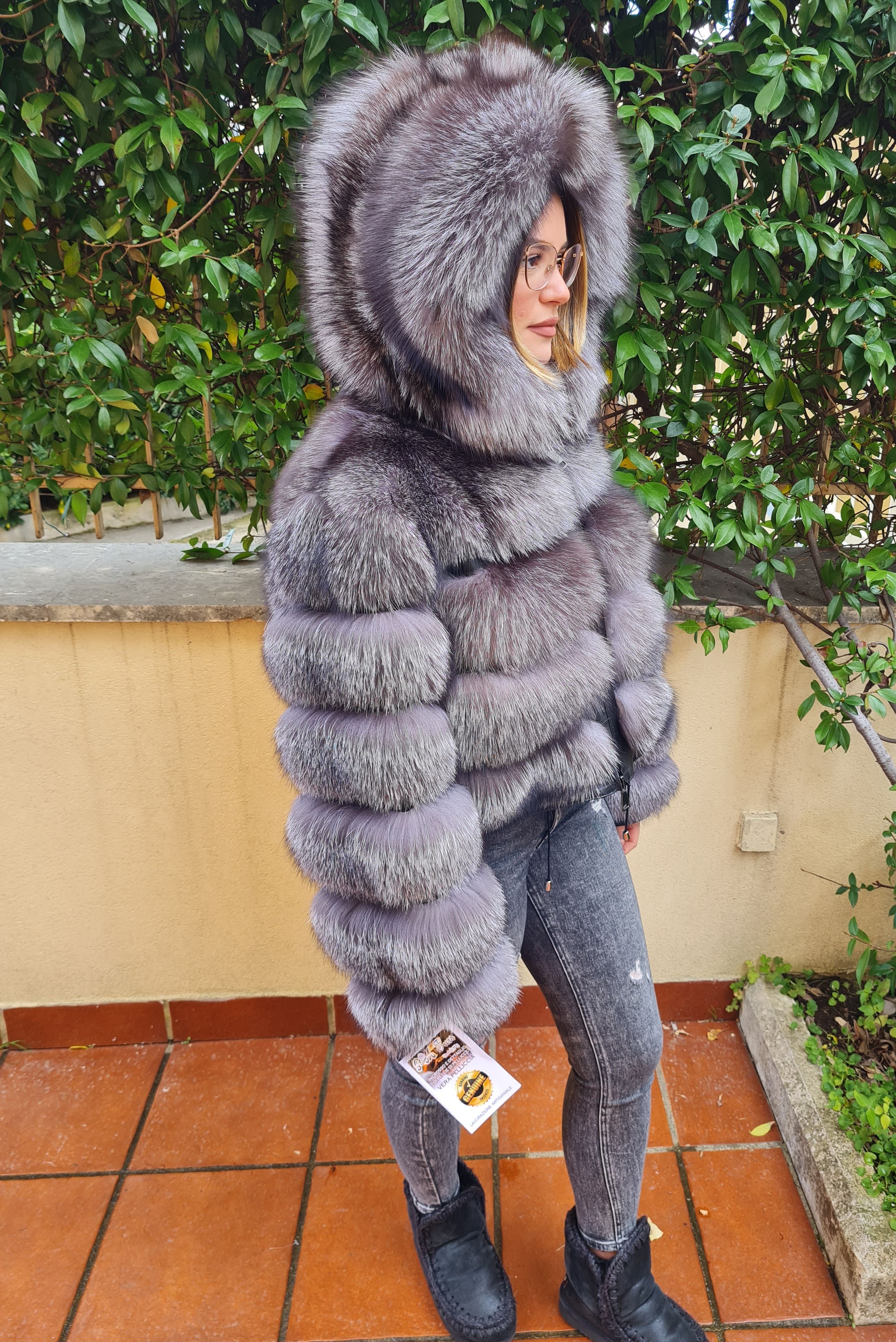 Fox fur bomber