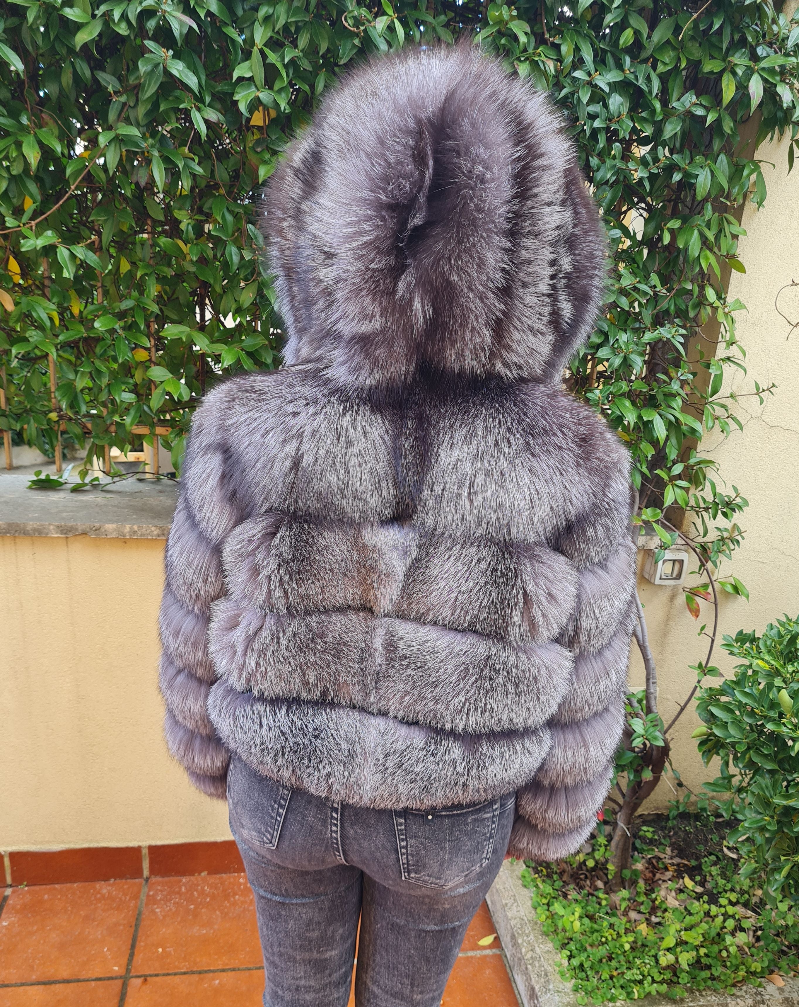 Fox fur bomber