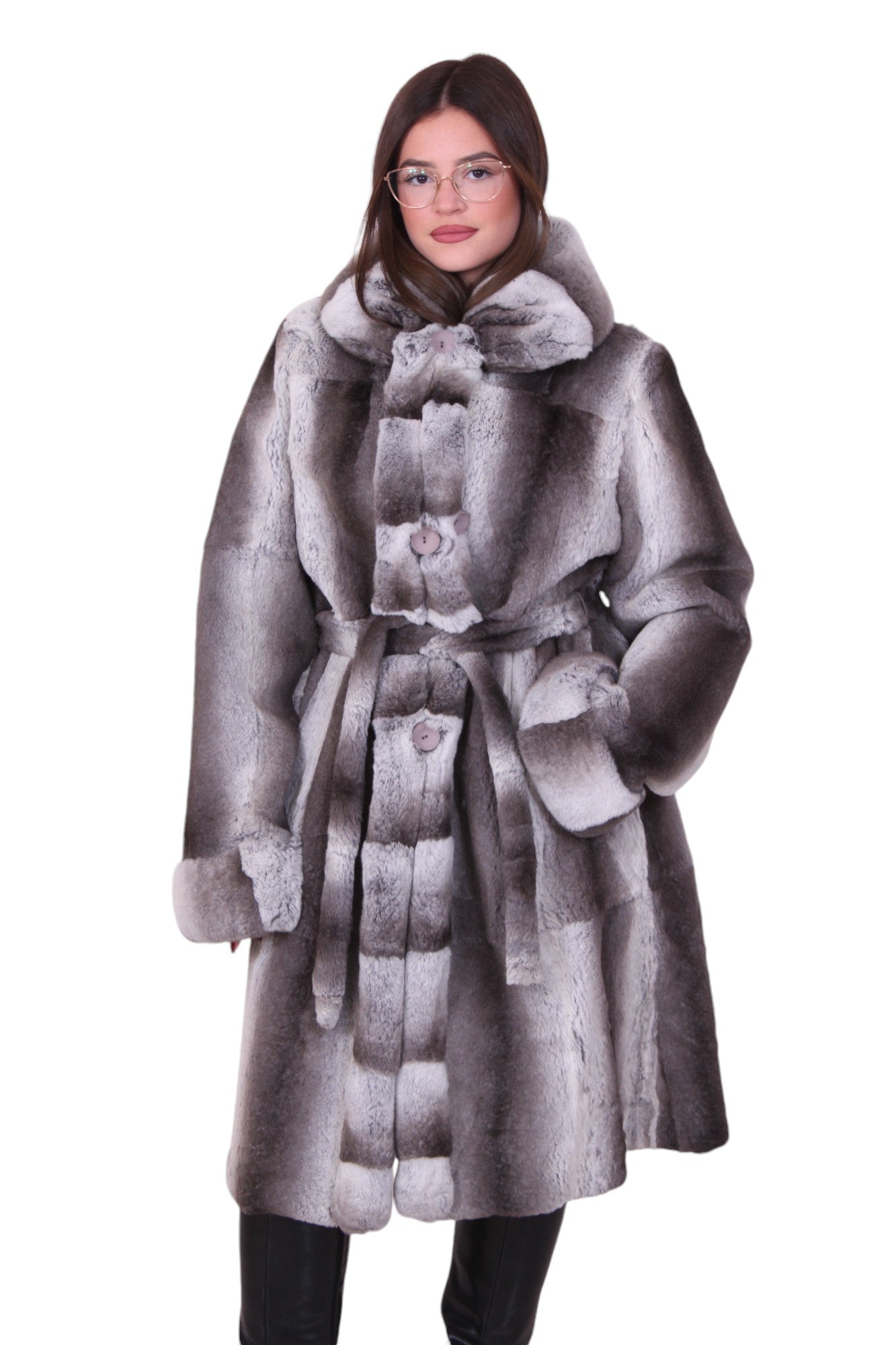 Rex rabbit fur coat