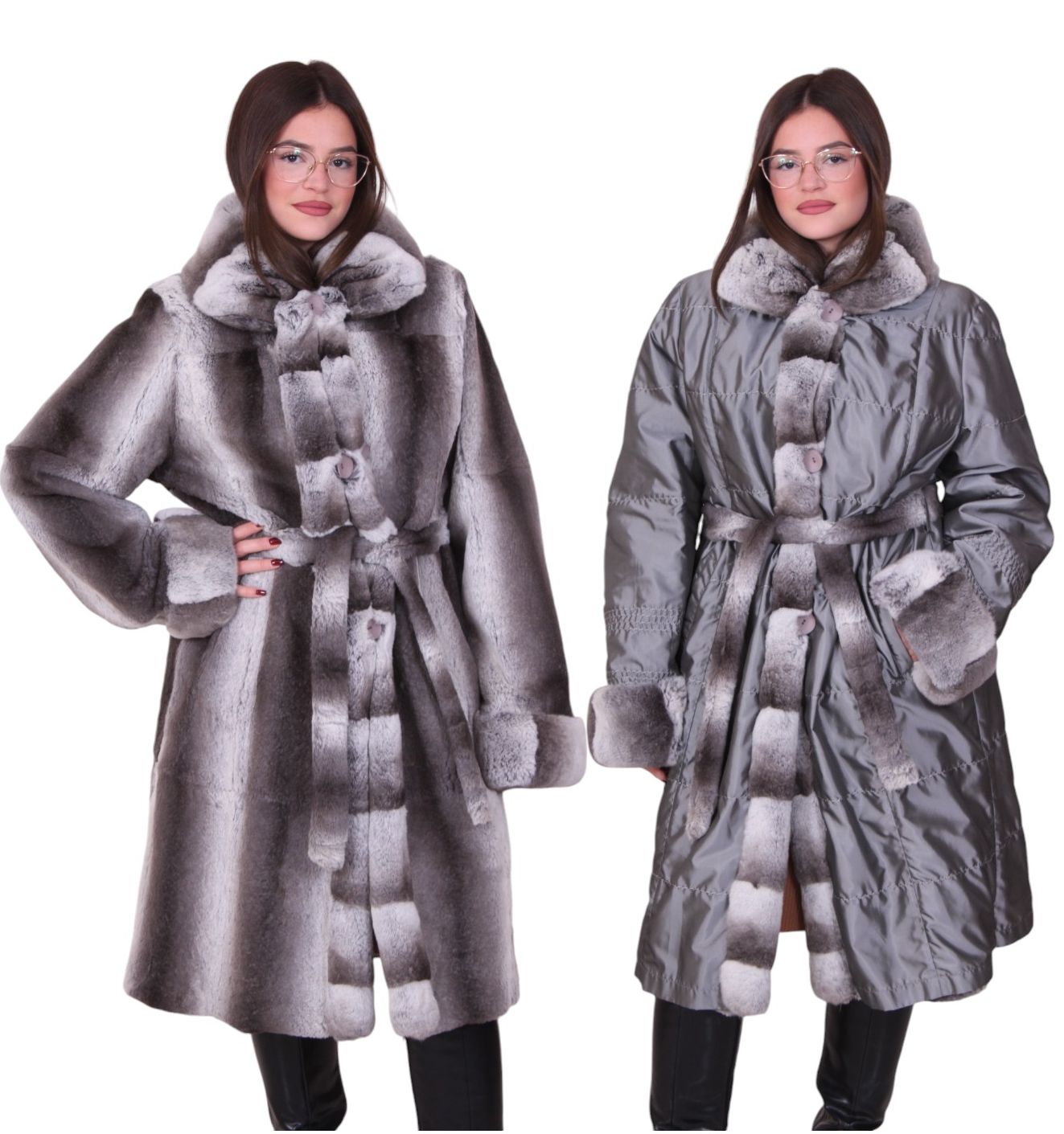 Rex rabbit fur coat