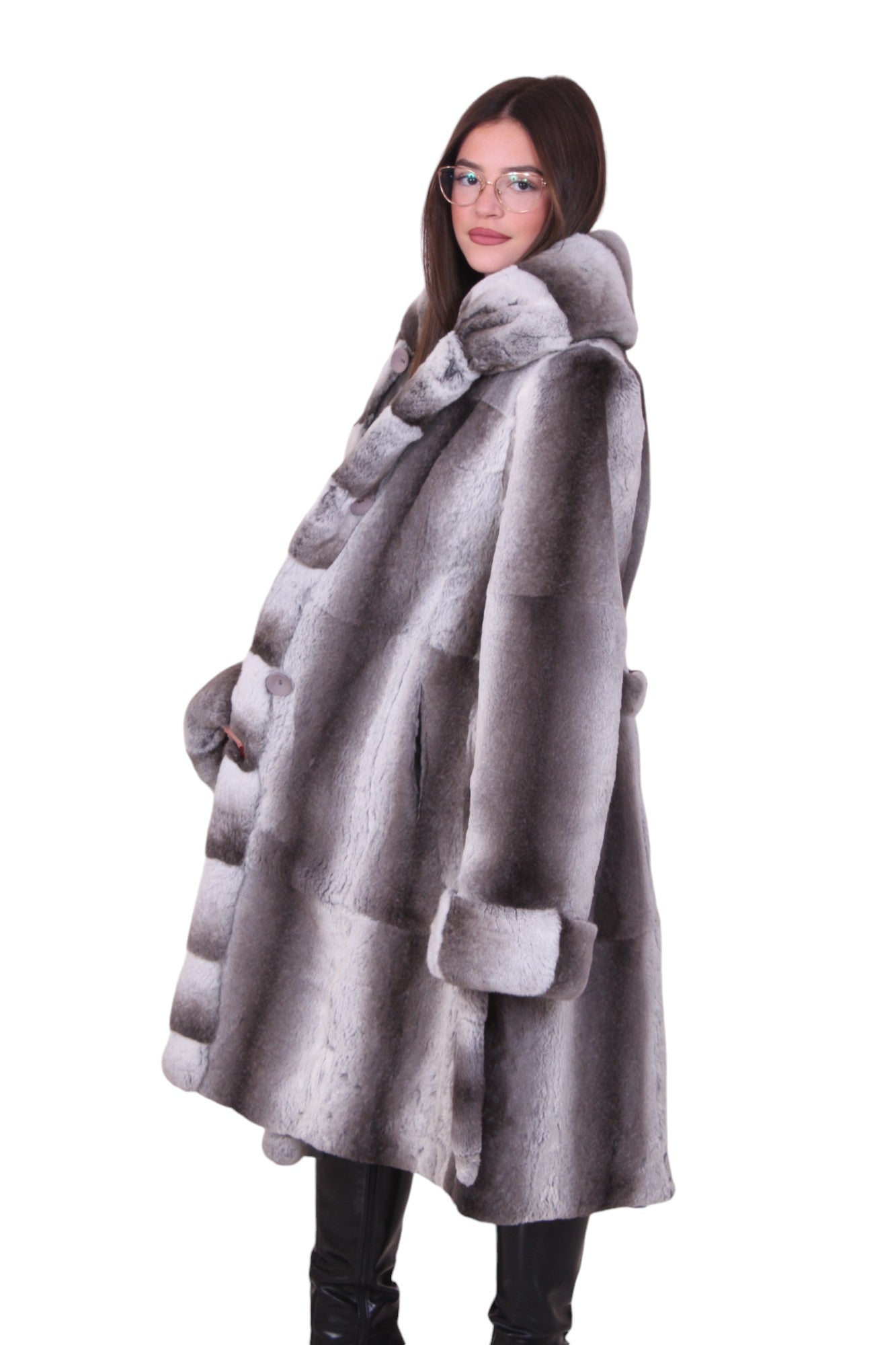 Rex rabbit fur coat