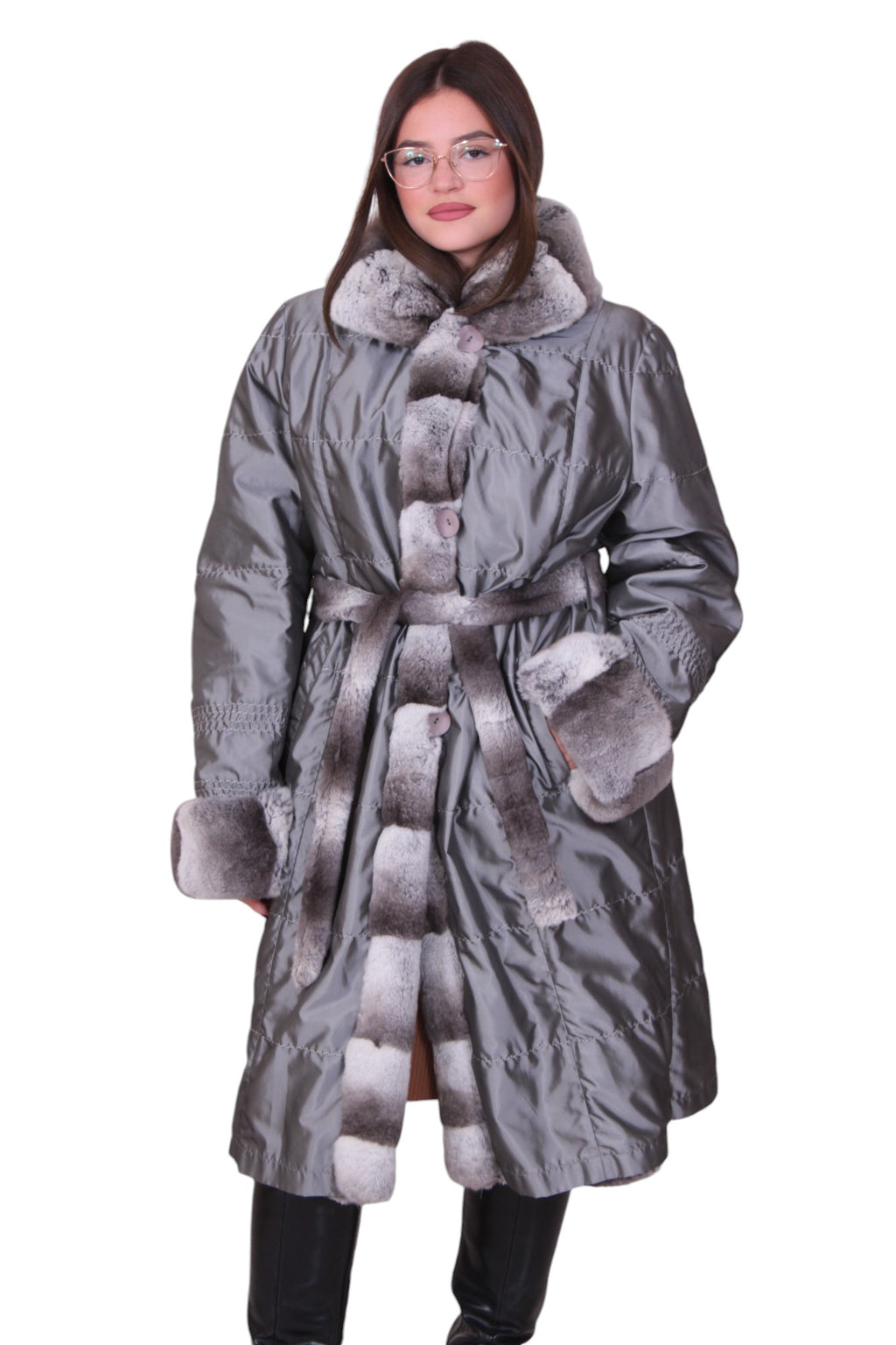 Rex rabbit fur coat