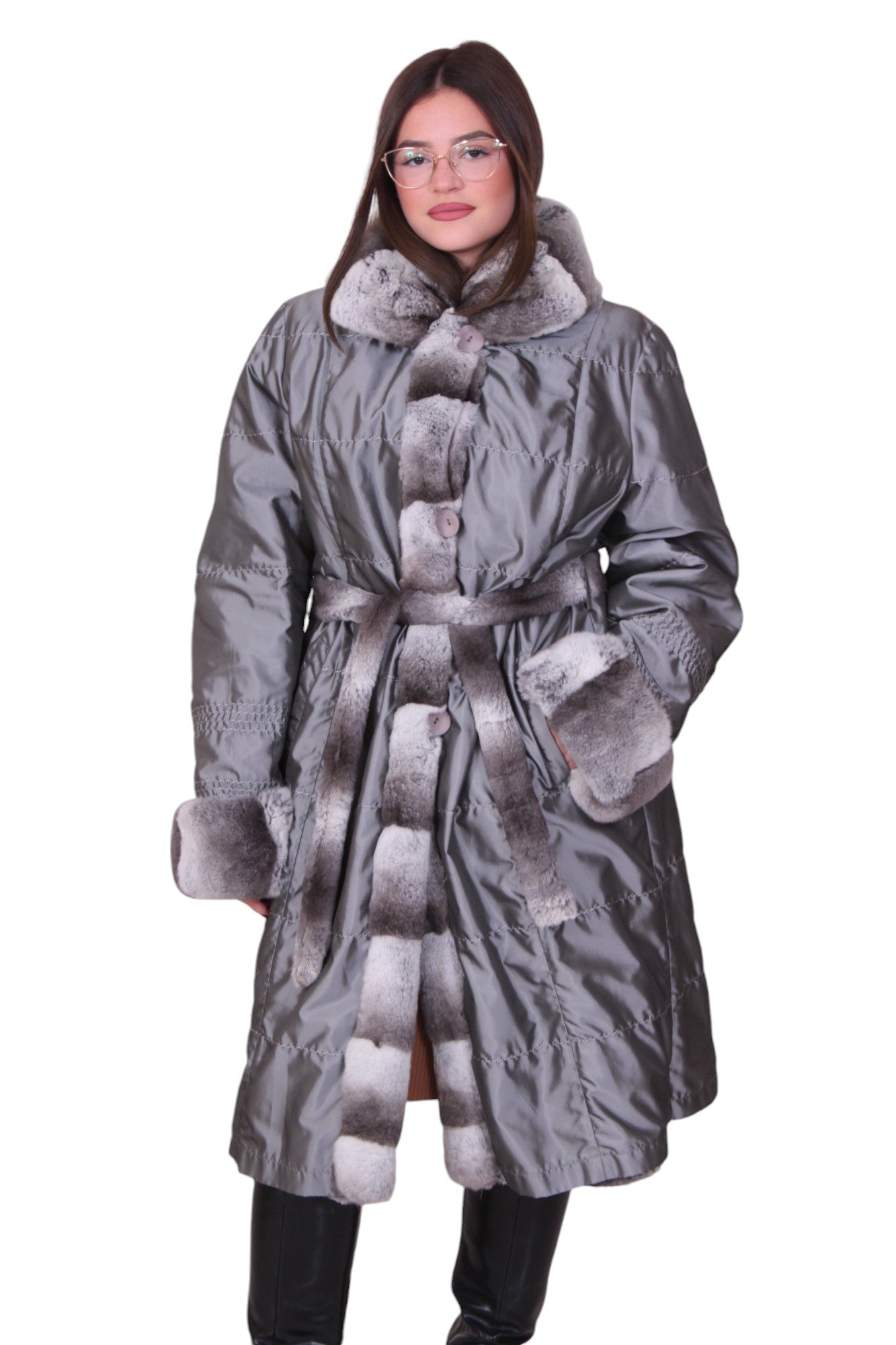 Rex rabbit fur coat