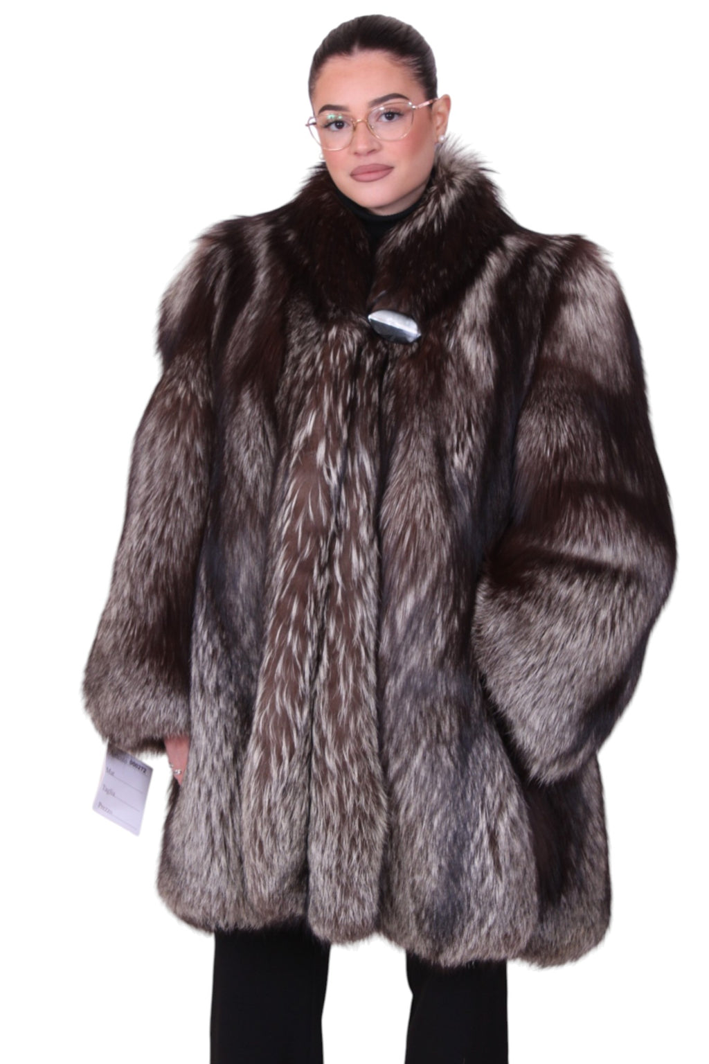 Silver fox fur jacket