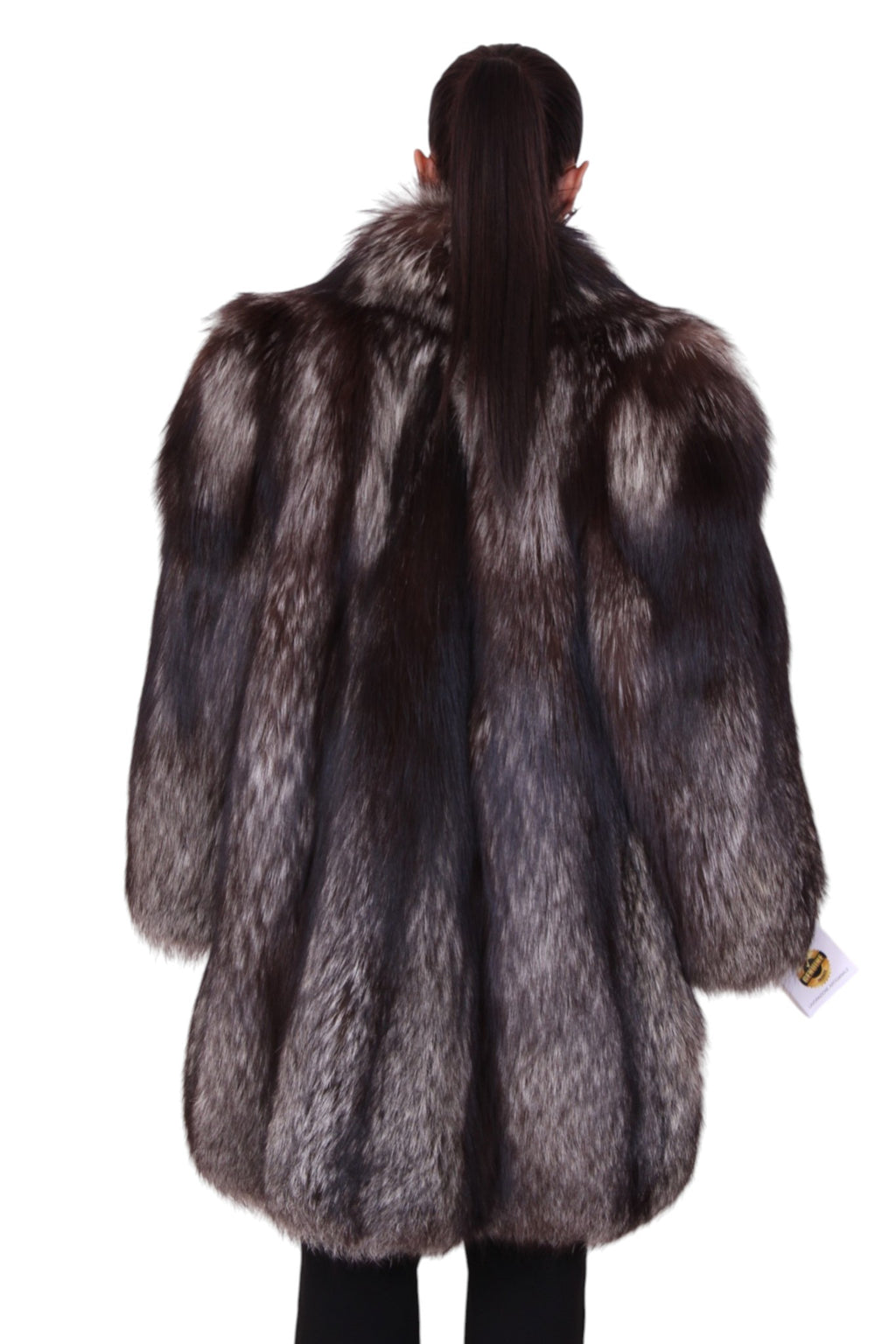 Silver fox fur jacket