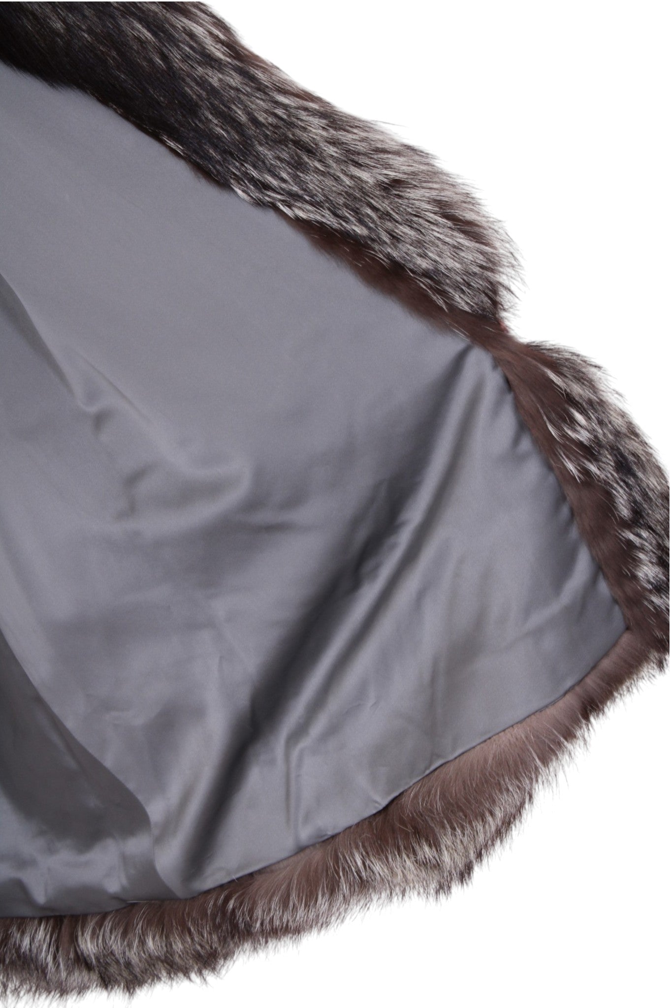 Silver fox fur jacket