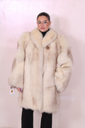 Vintage long fox jacket