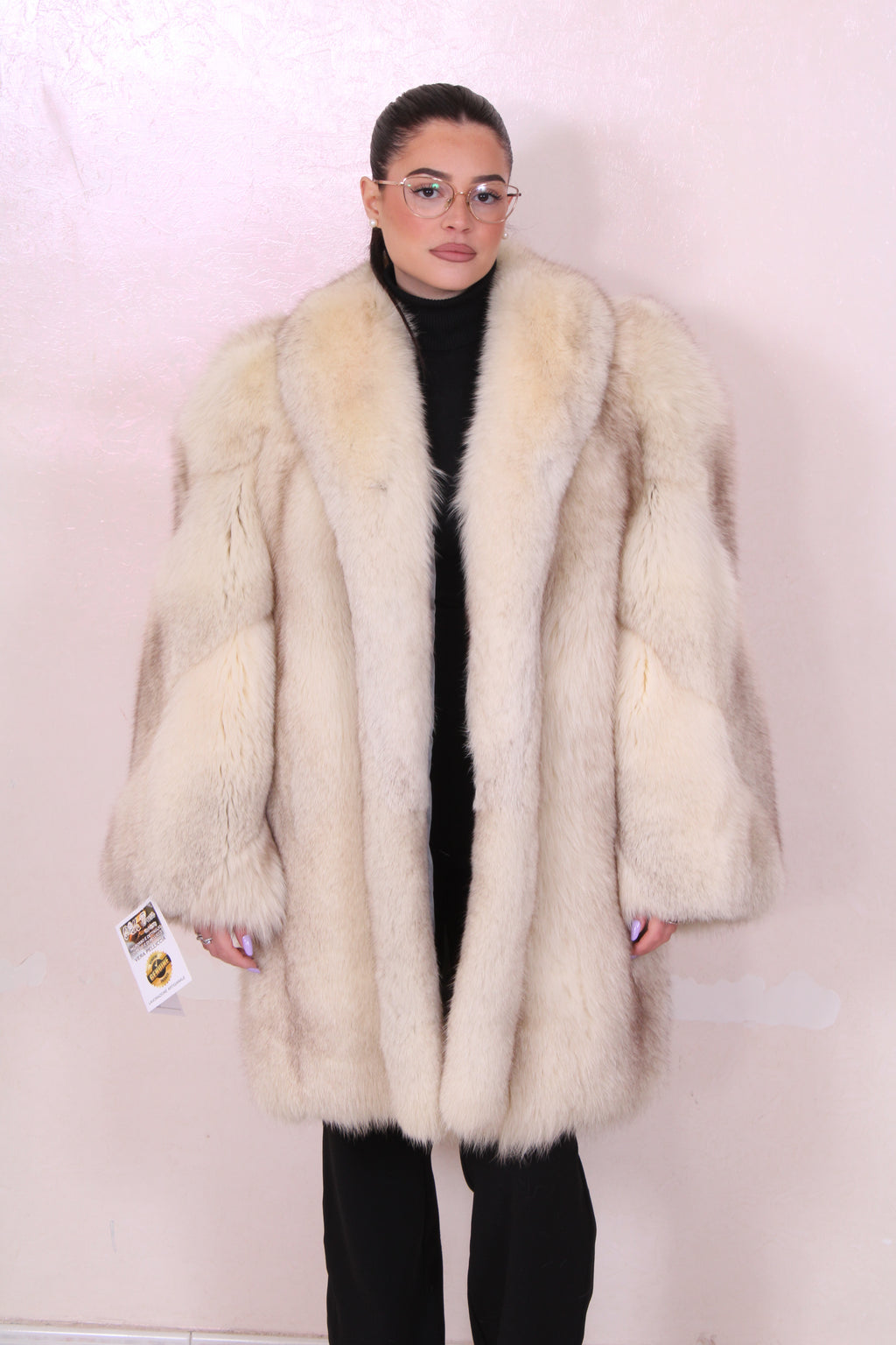 Vintage long fox jacket