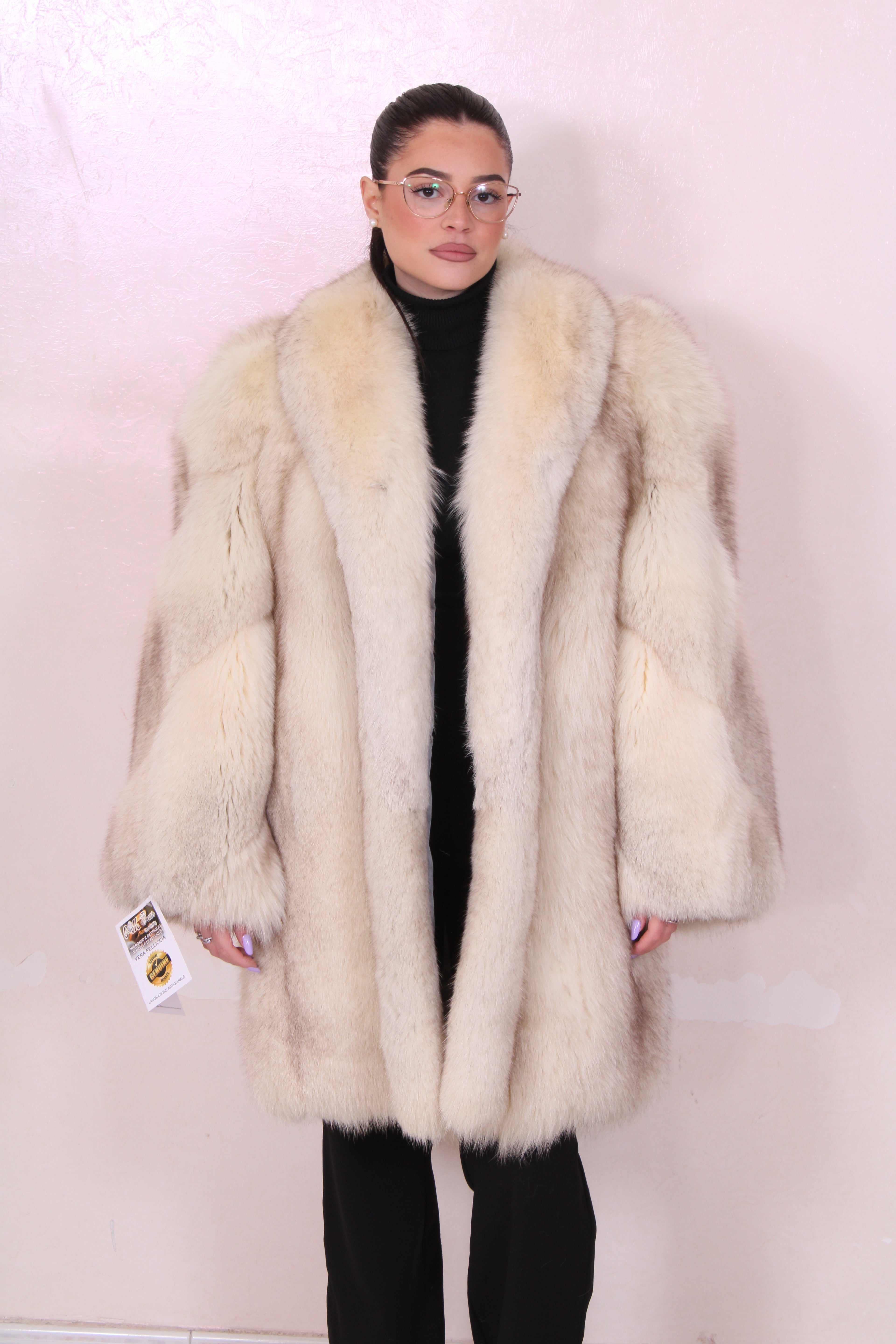 Giacca lunga di volpe vintage