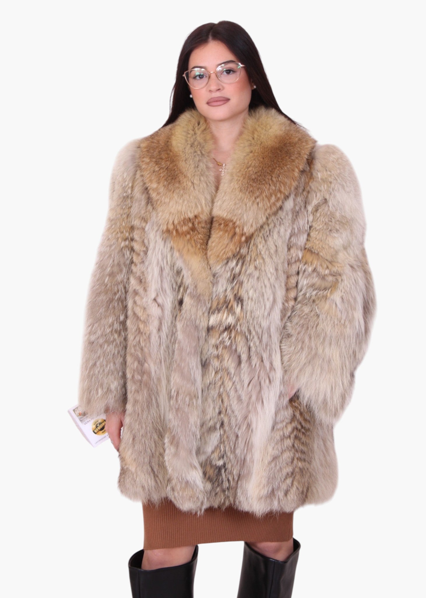Giacca pelliccia coyote vintage