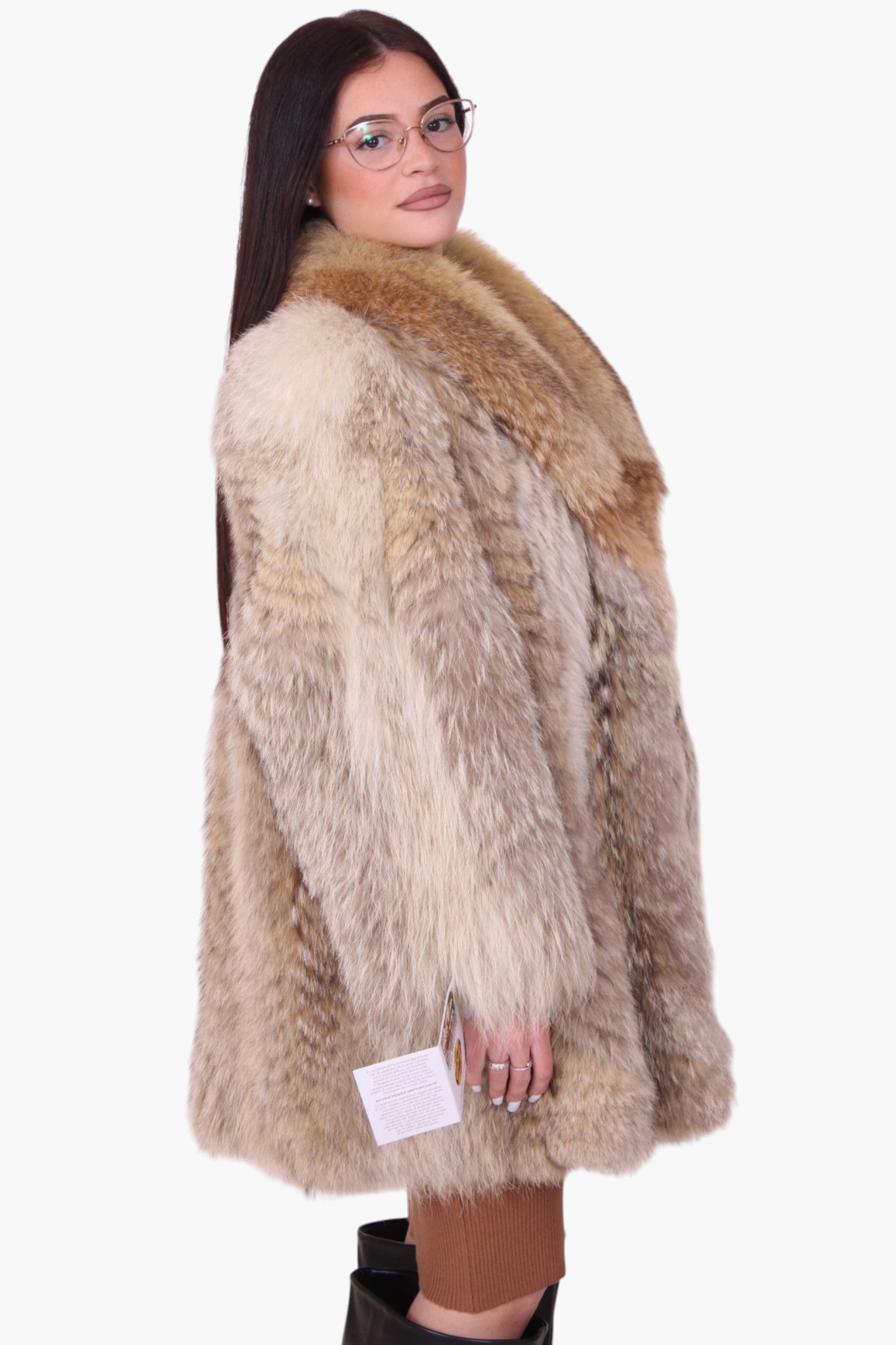 Giacca pelliccia coyote vintage