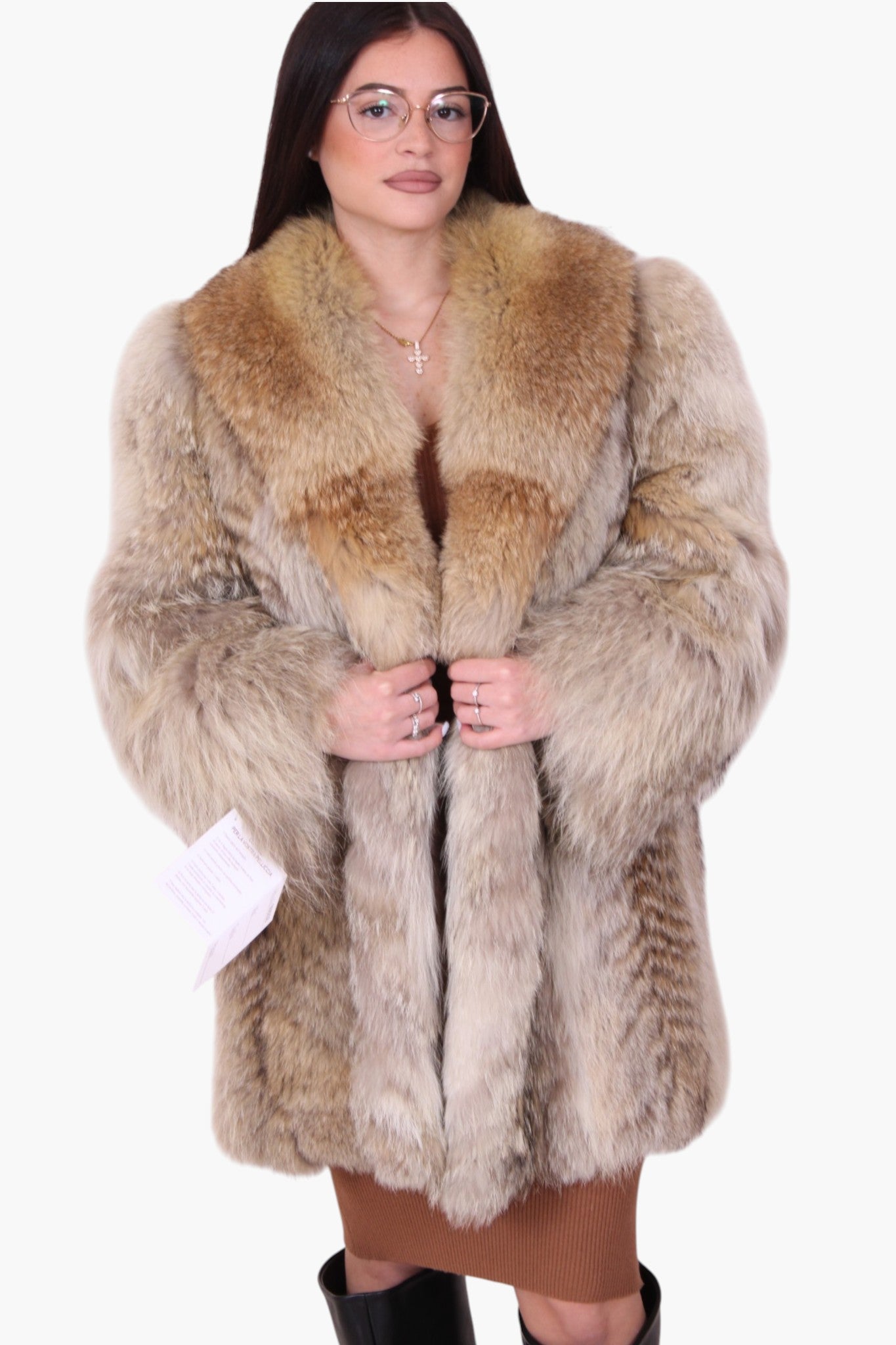 Giacca pelliccia coyote vintage