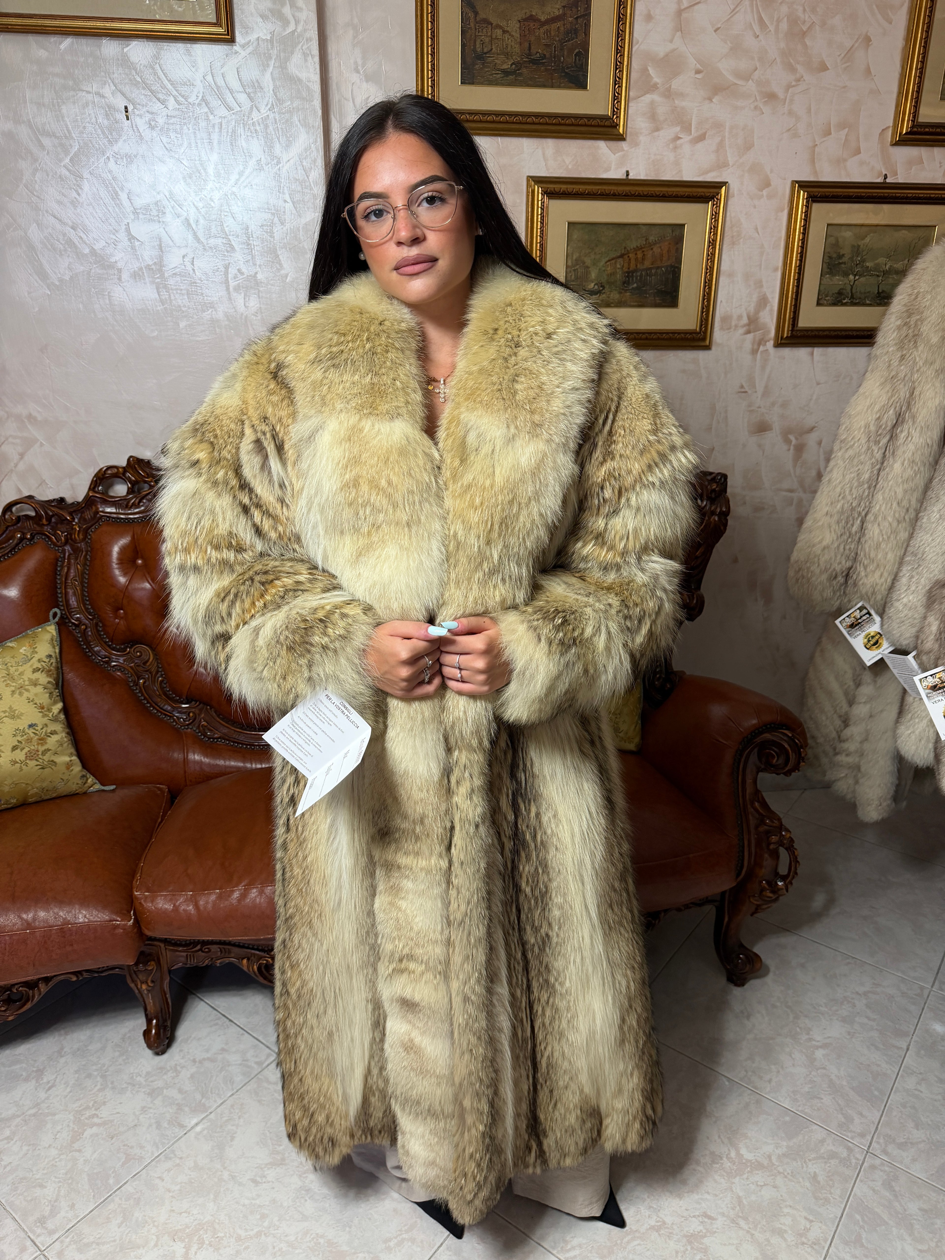 Coyote fur coat