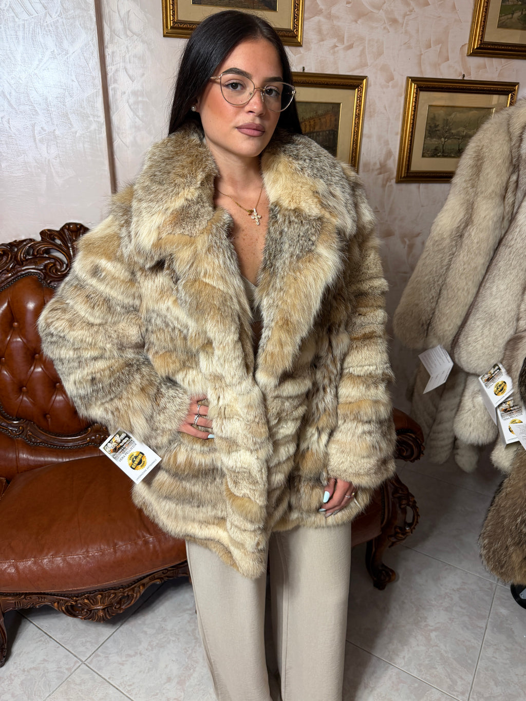 Giacca pelliccia di lince