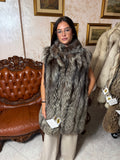 silver fox fur gilet