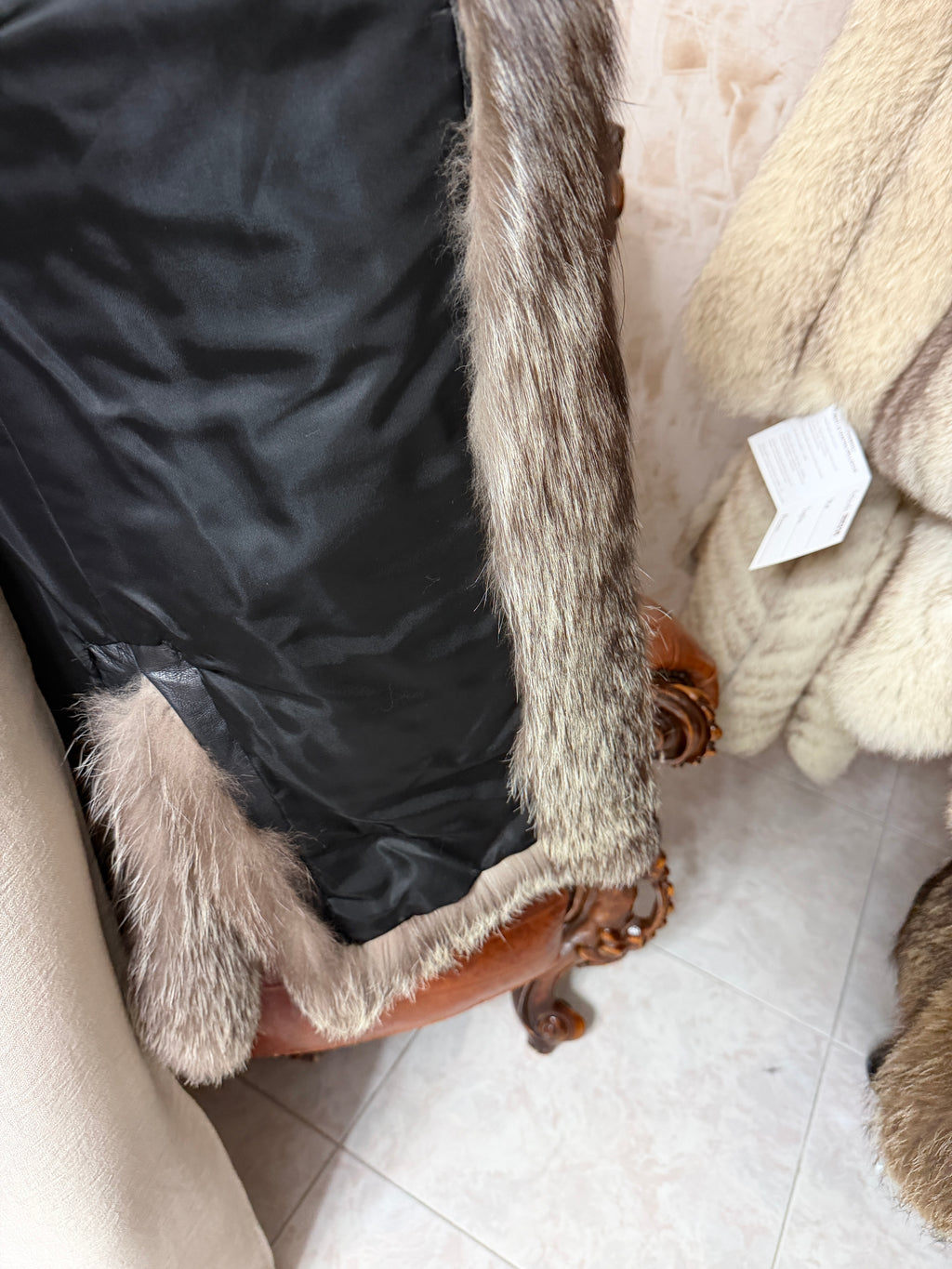 silver fox fur gilet