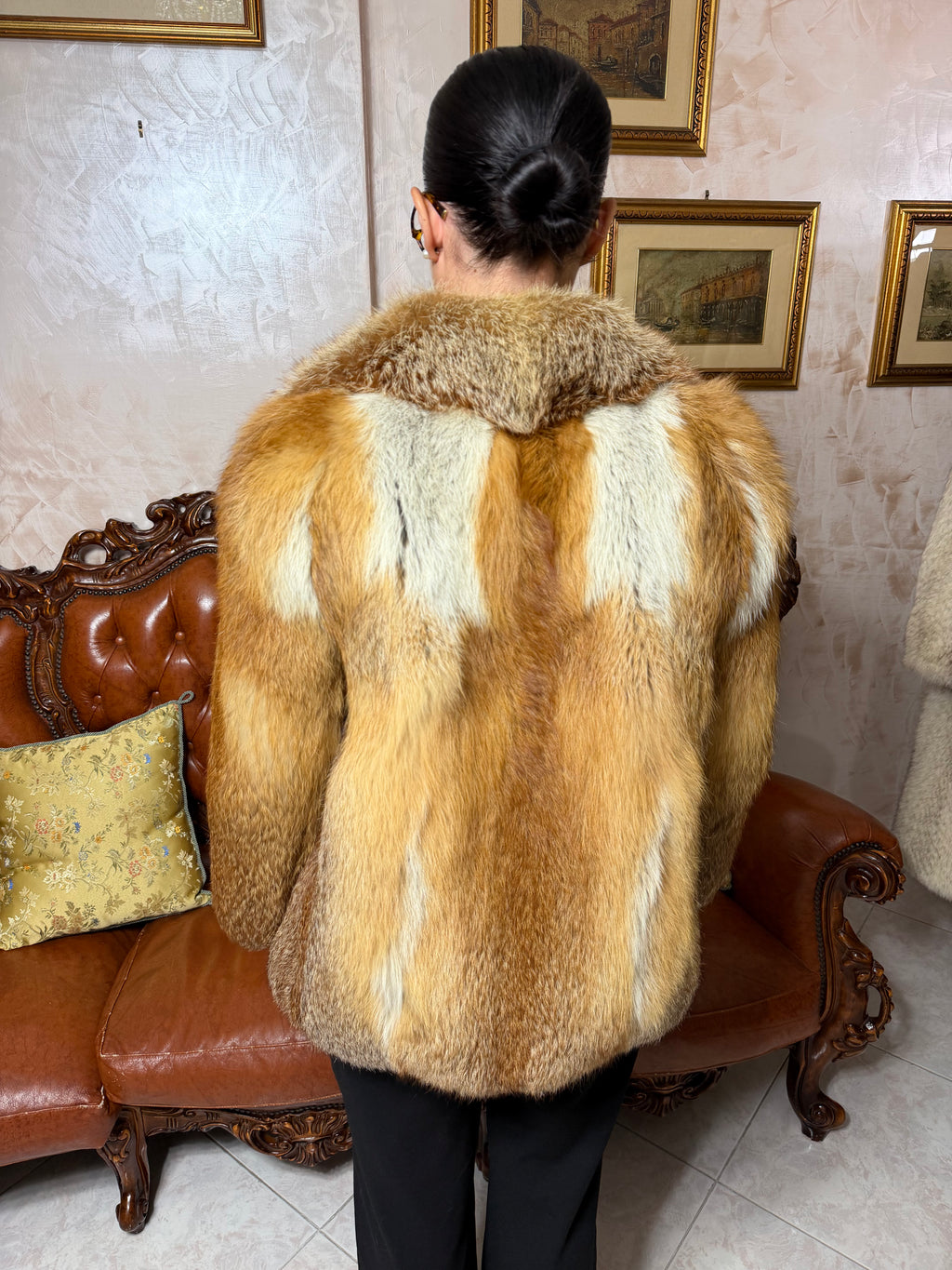 Giacca pelliccia di volpe vintage