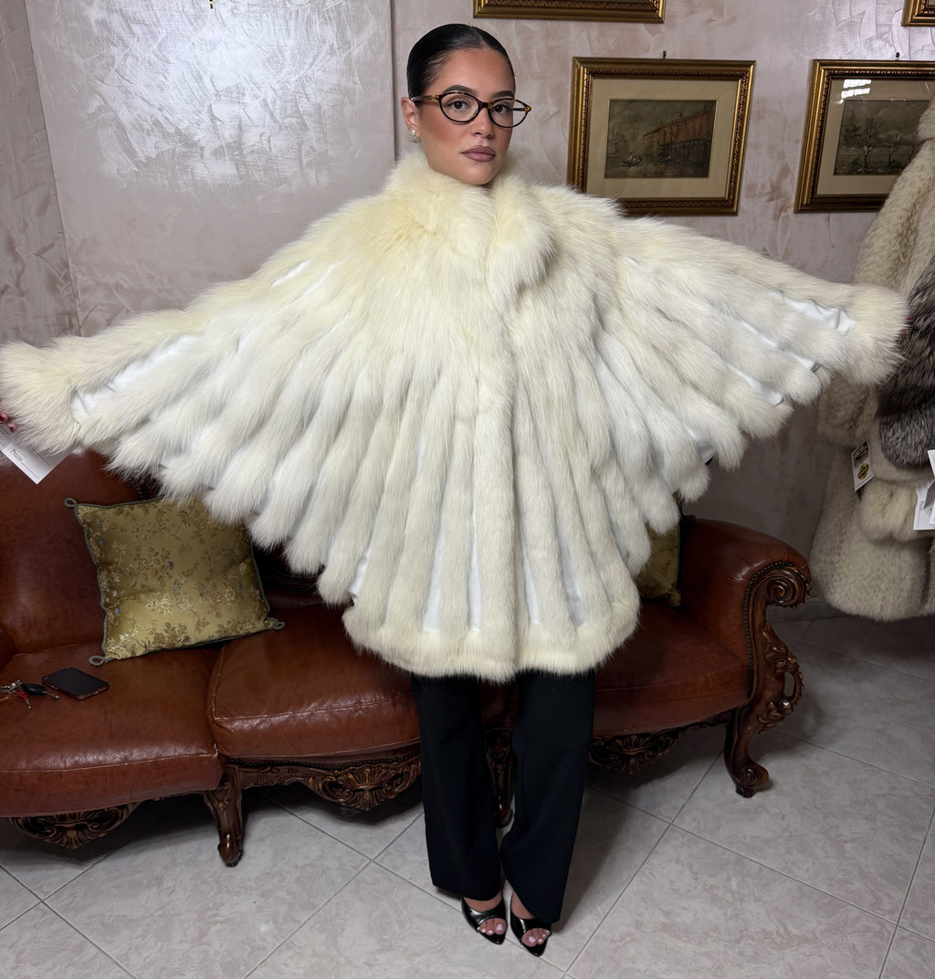 Mink fur cape jacket