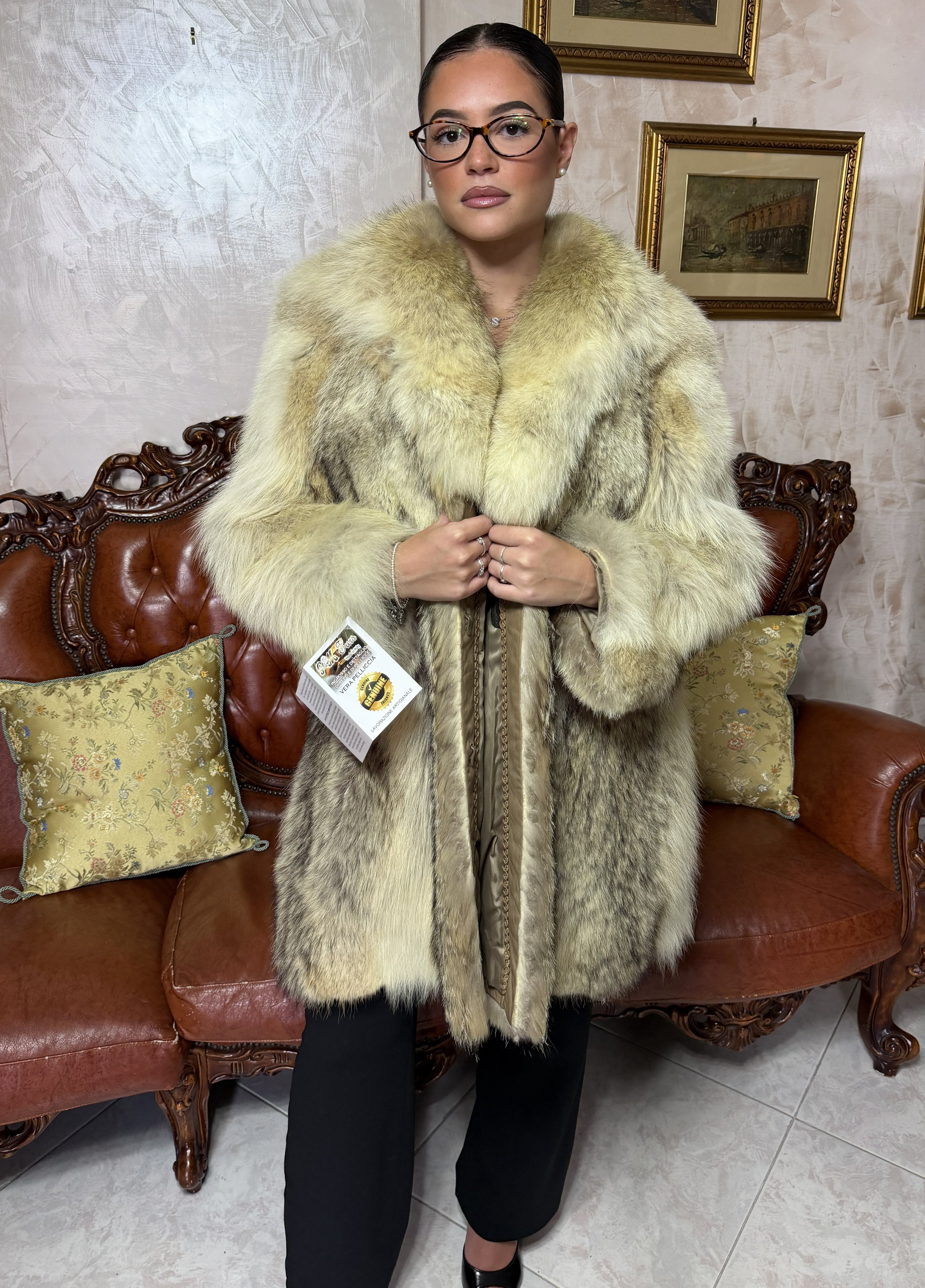 Vintage coyote fur jacket