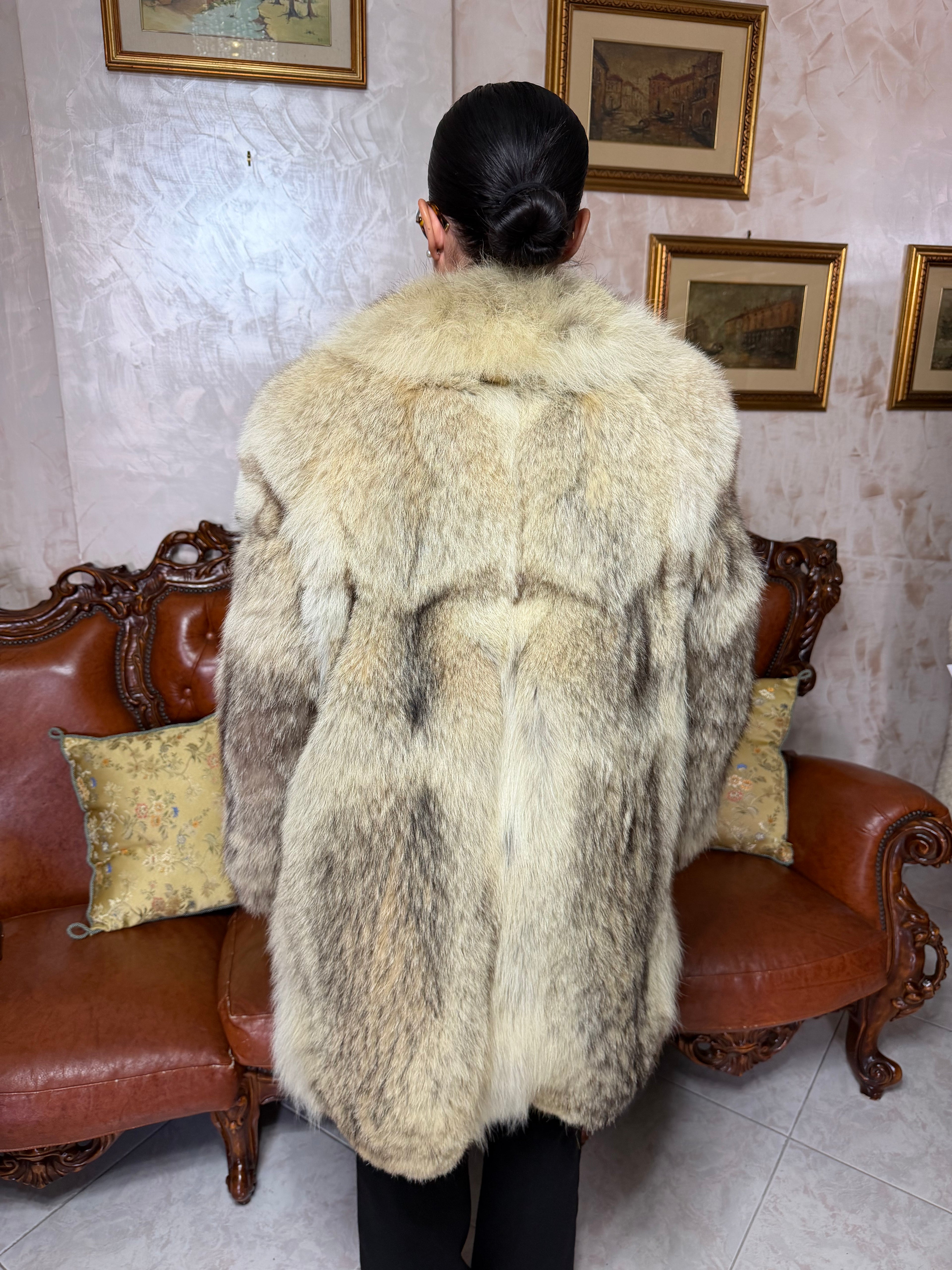 Giacca pelliccia di coyote vintage