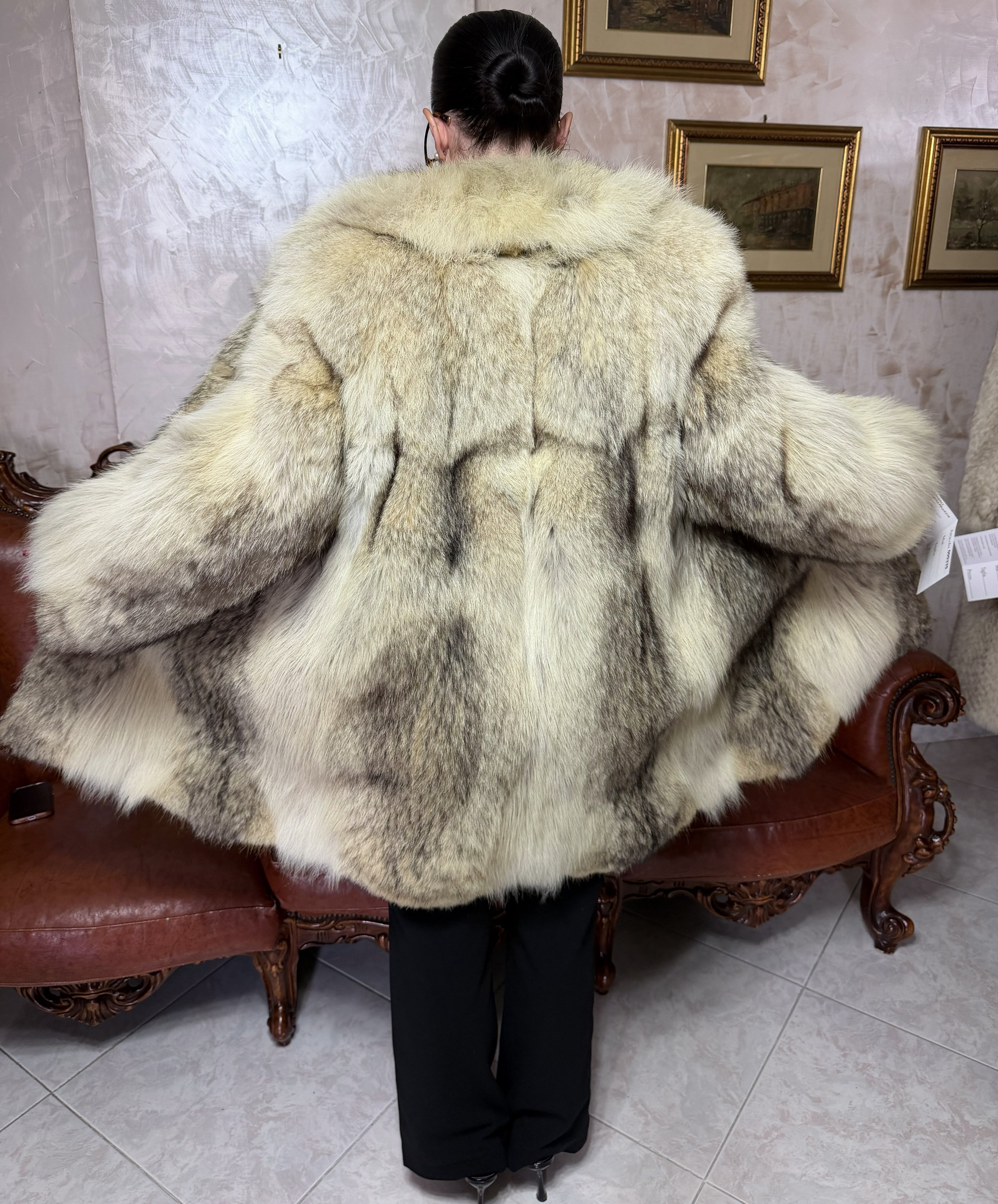 Giacca pelliccia di coyote vintage