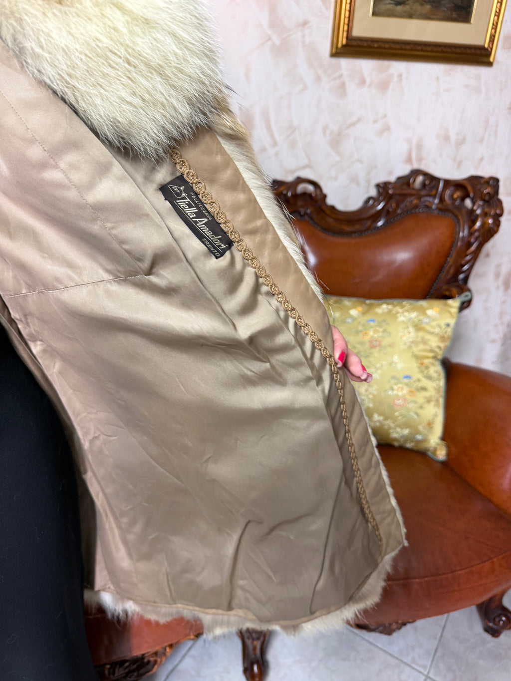 Giacca pelliccia di coyote vintage
