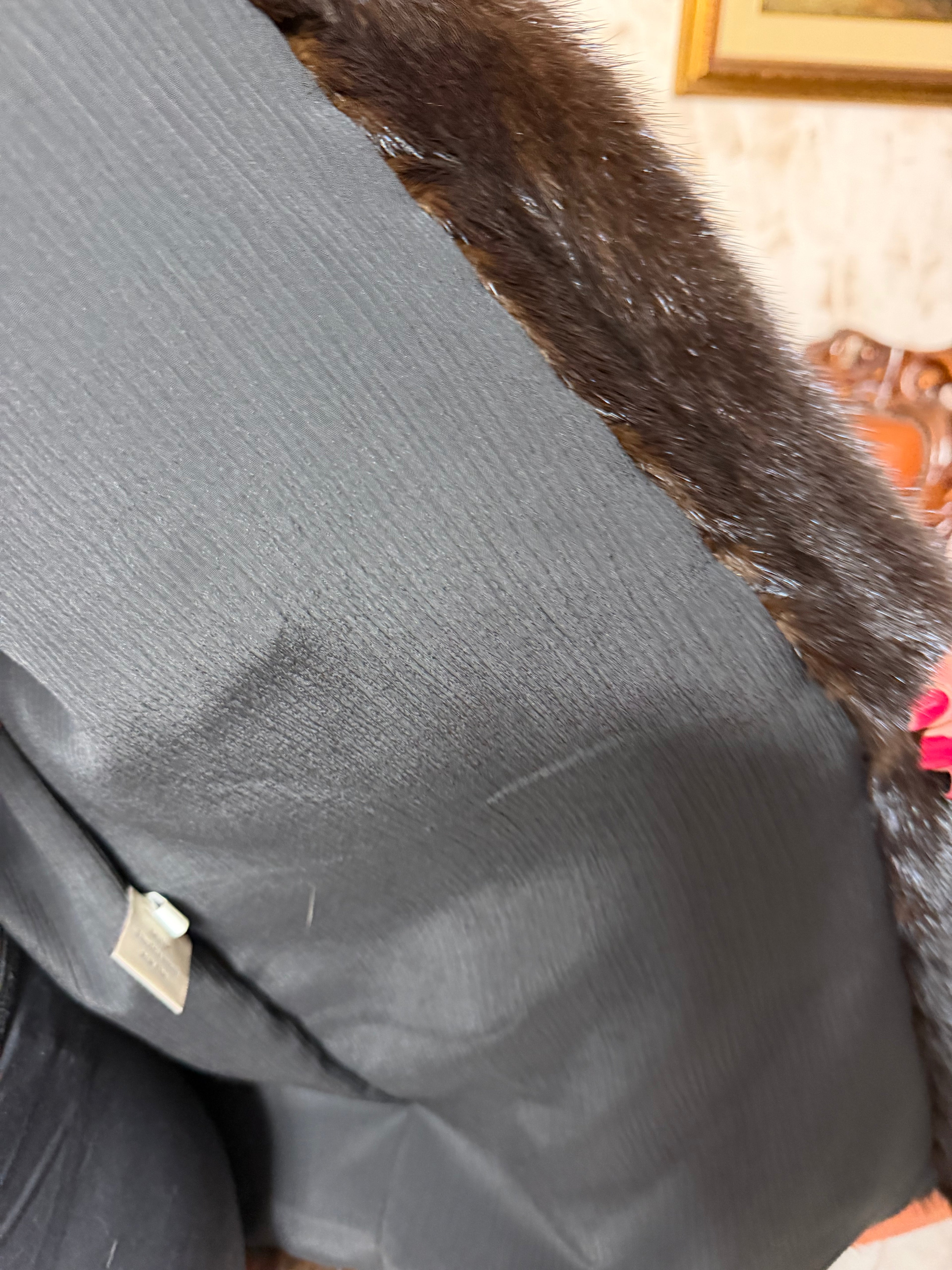Mink fur bomber jacket