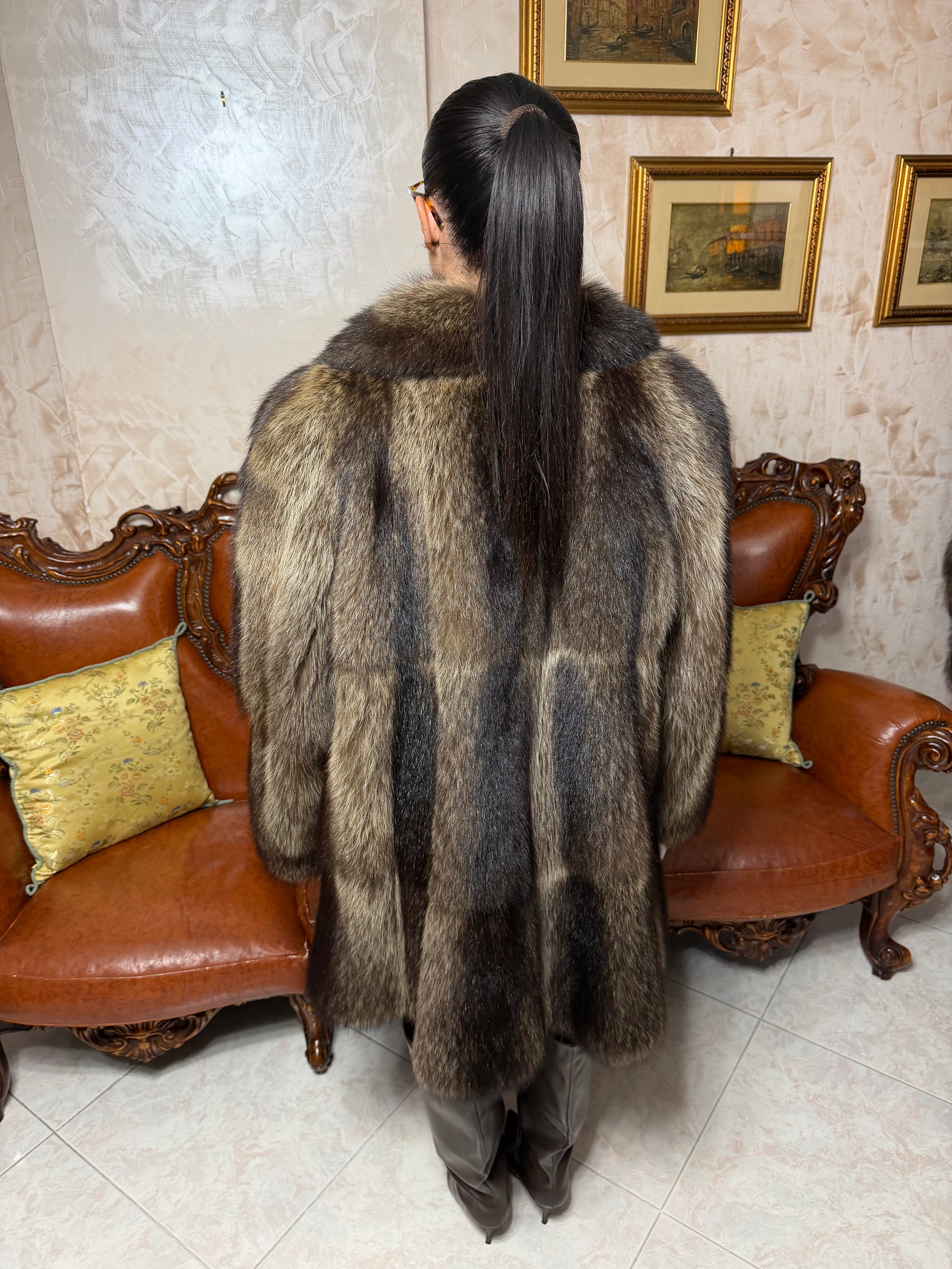 Giacca pelliccia di (raccoon)