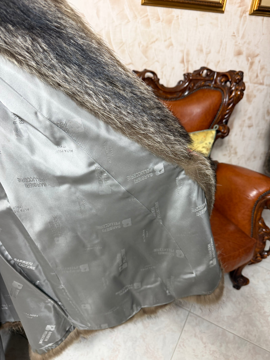 Raccoon fur jacket