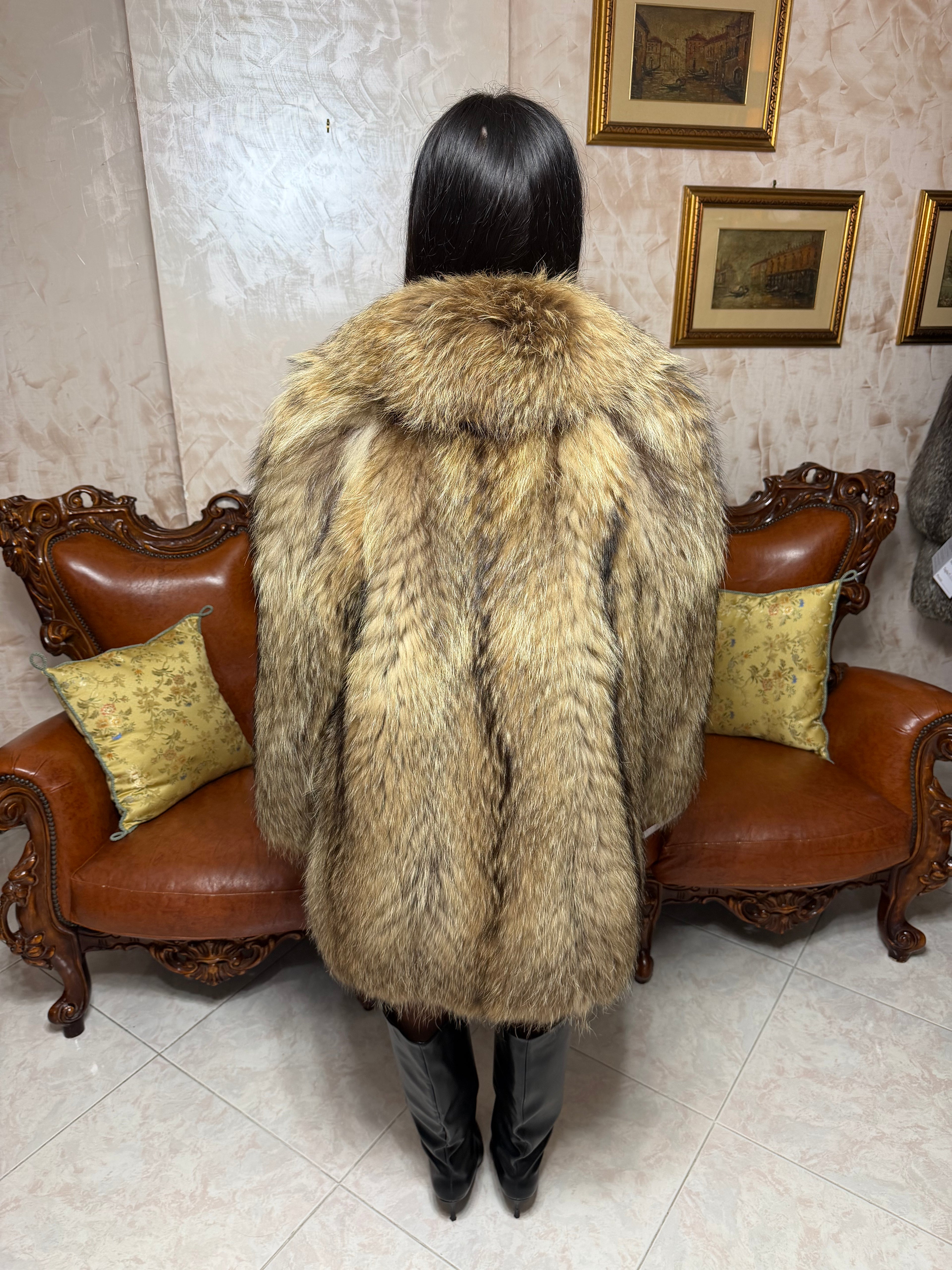 Marderhundpelzjacke