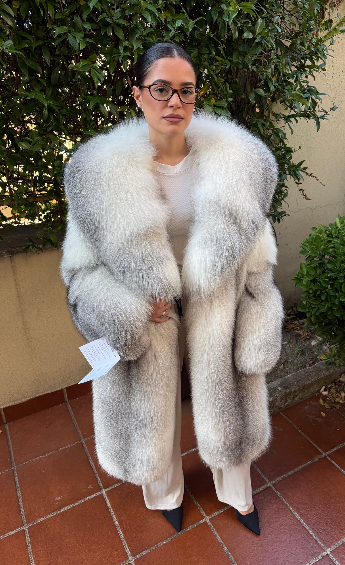 Veste en fourrure de renard neuve