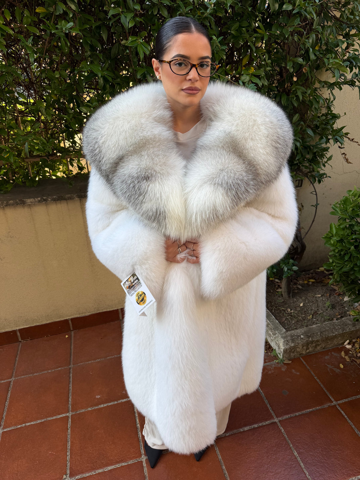Veste en fourrure de renard neuve