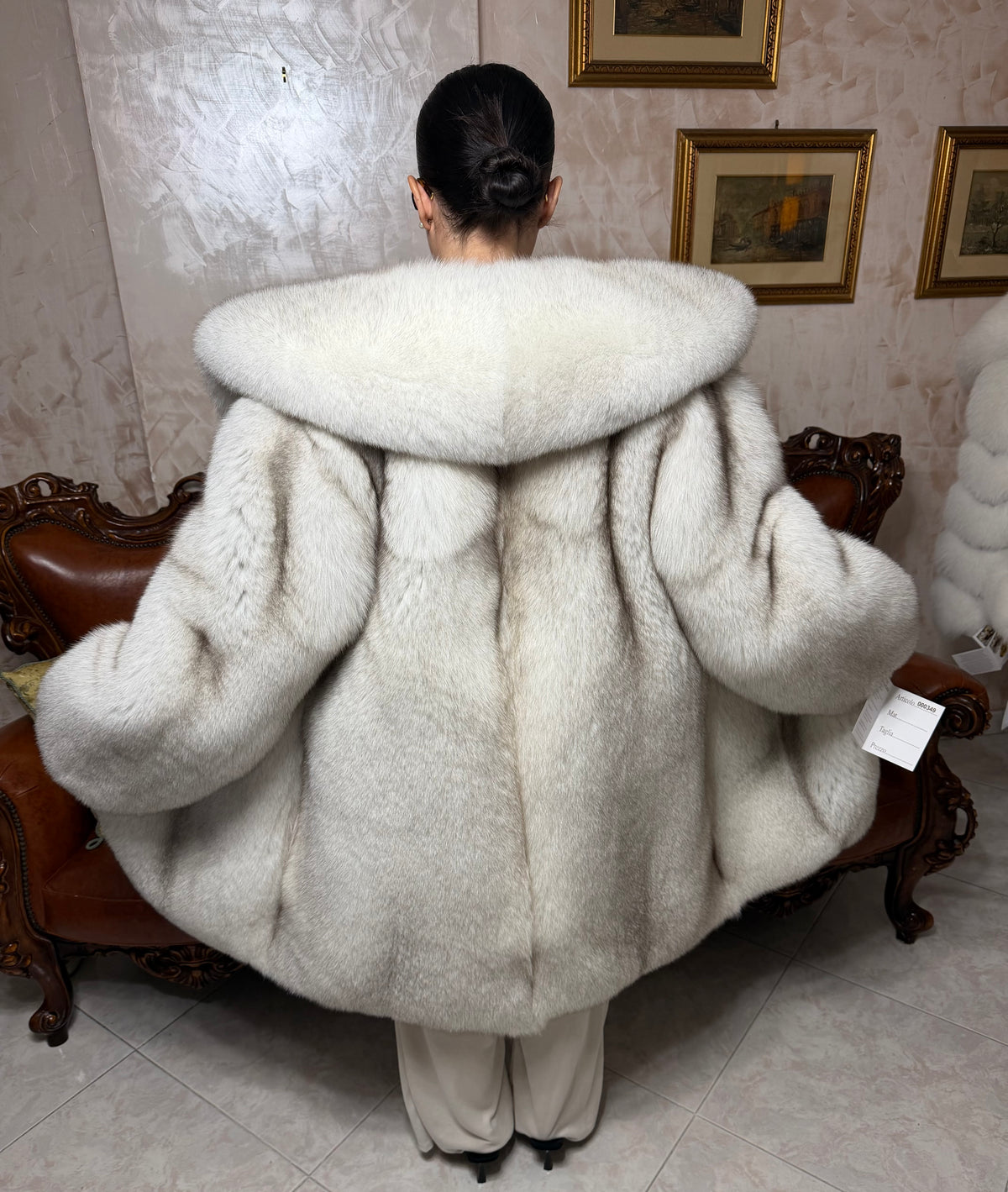Veste en fourrure de renard doré
