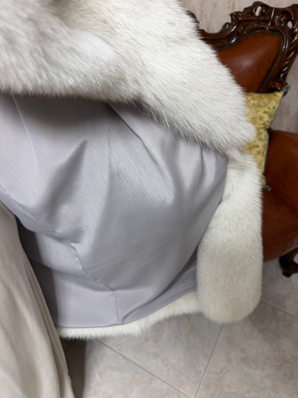 Veste en fourrure de renard doré
