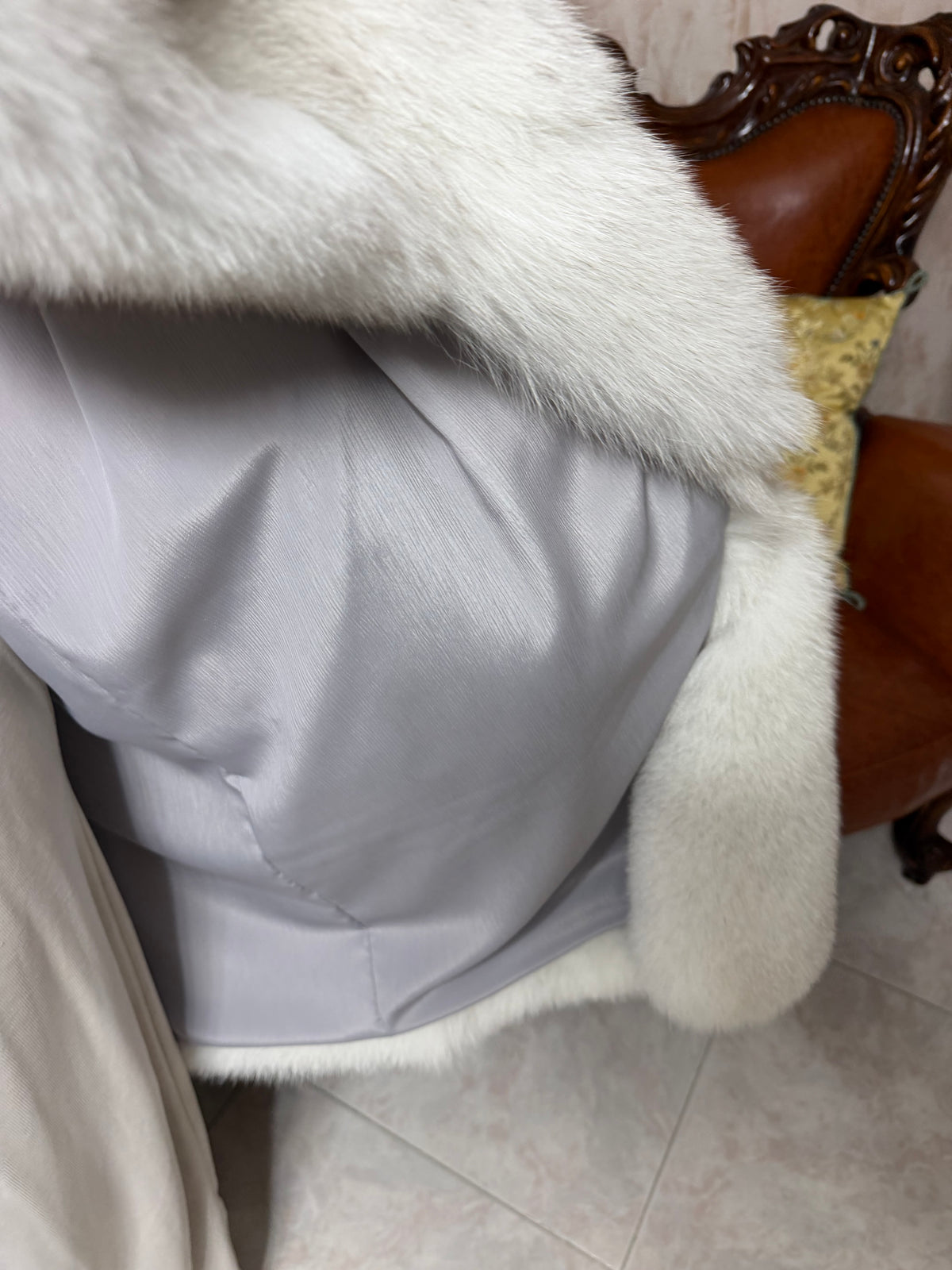 Veste en fourrure de renard doré