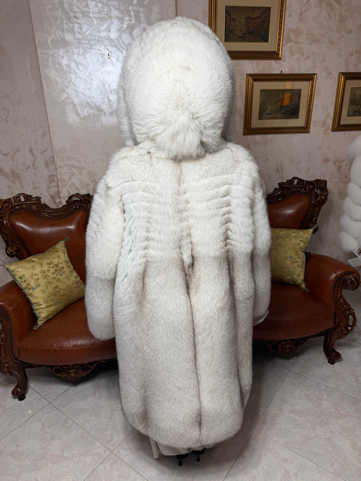 Veste en fourrure de renard doré