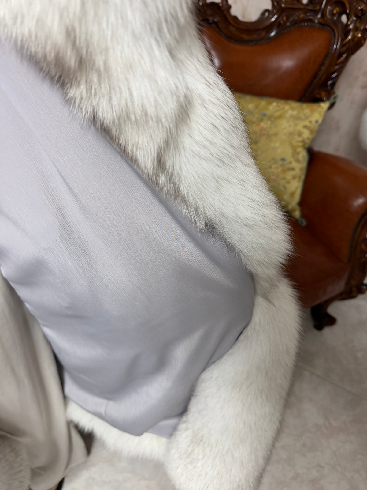 Veste en fourrure de renard doré