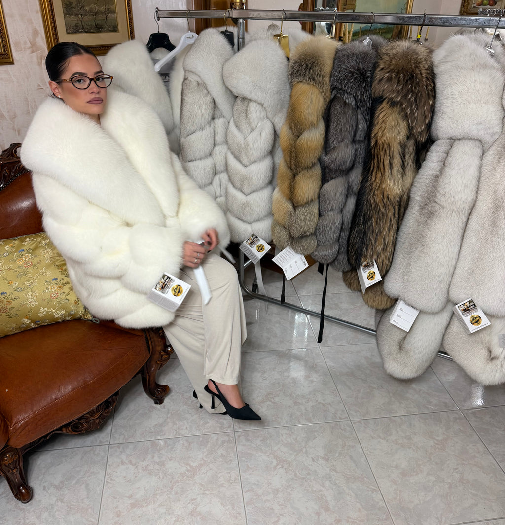 Shadow fox fur jacket