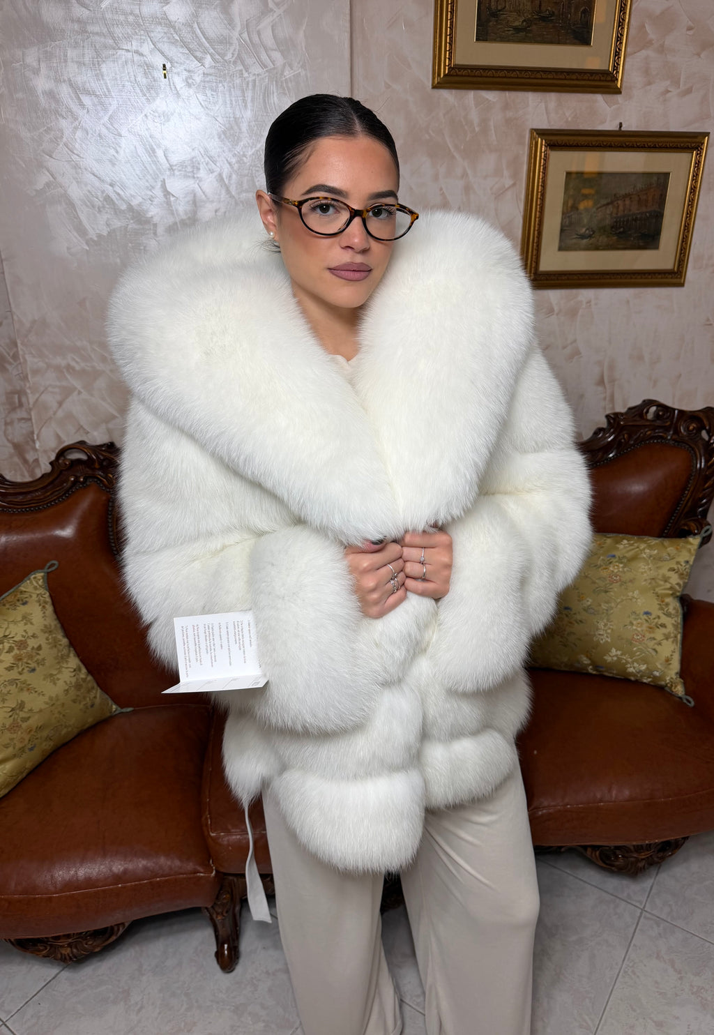 Shadow fox fur jacket