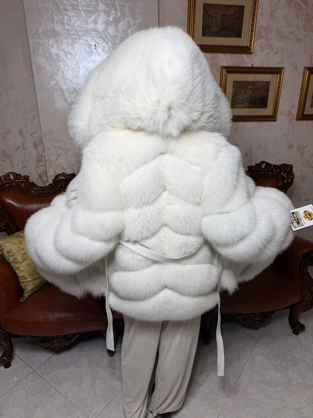 Shadow fox fur jacket
