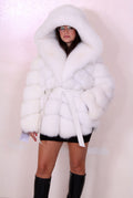 Shadow fox fur jacket