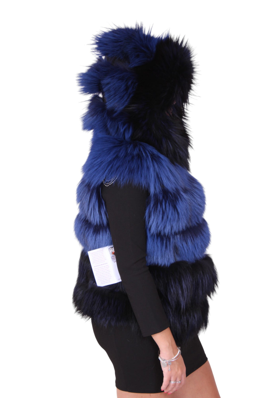 Fox fur sleeveless vest