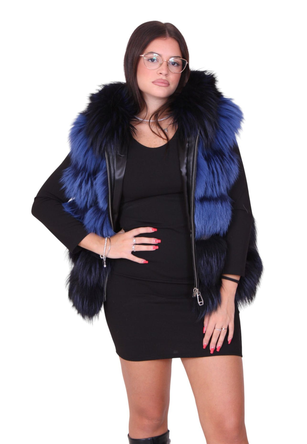 Fox fur sleeveless vest