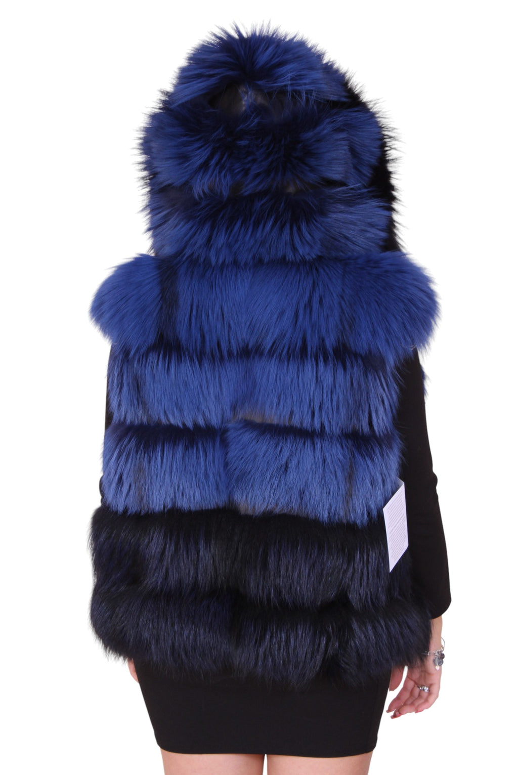 Fox fur sleeveless vest