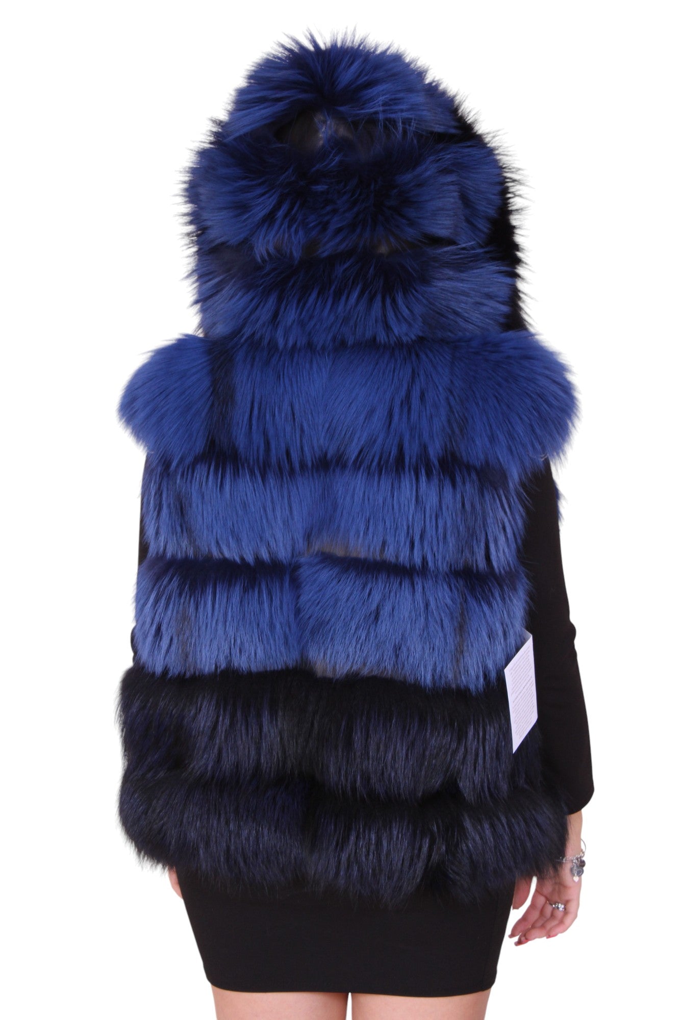 Fox fur sleeveless vest