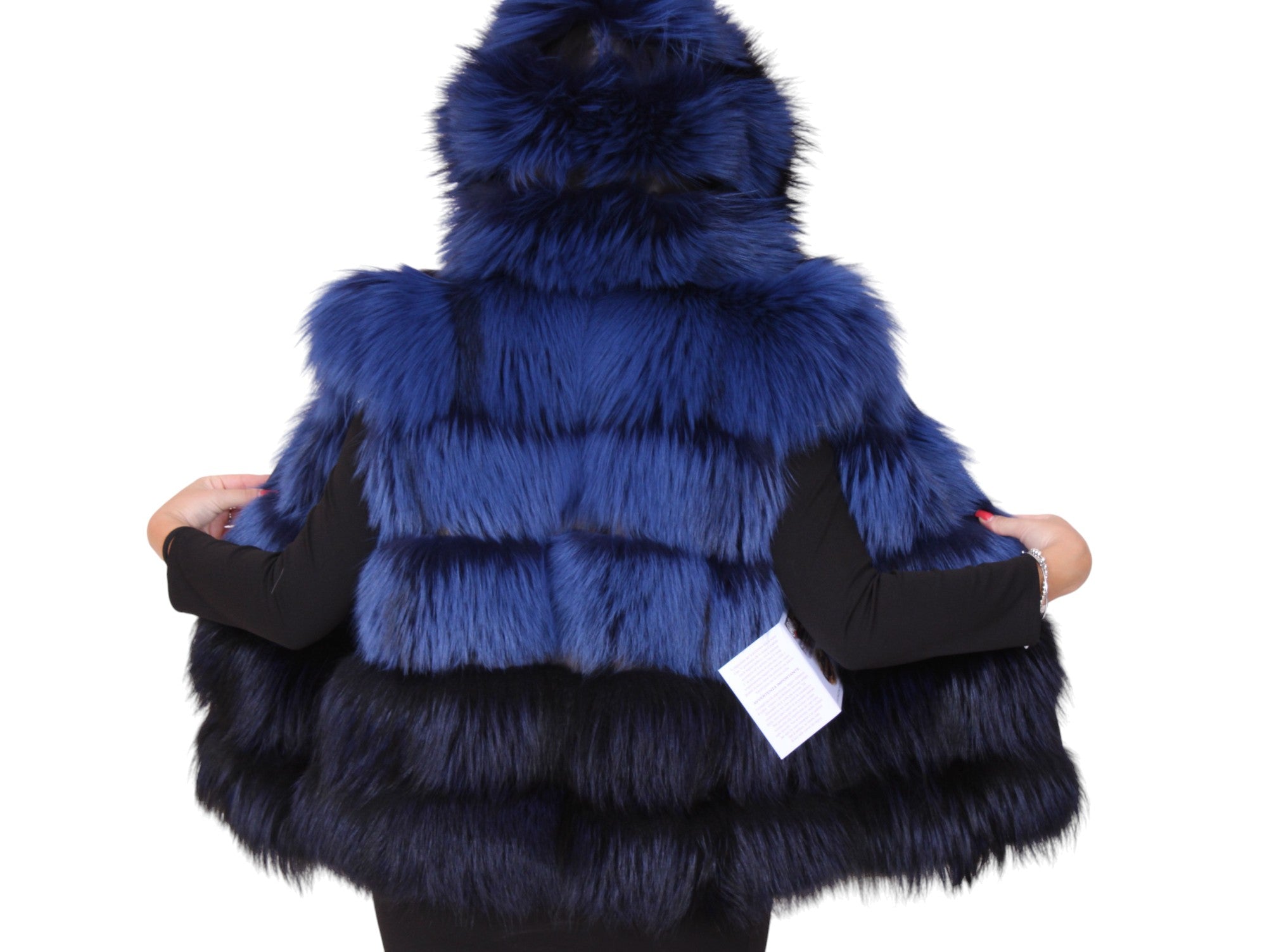 Fox fur sleeveless vest