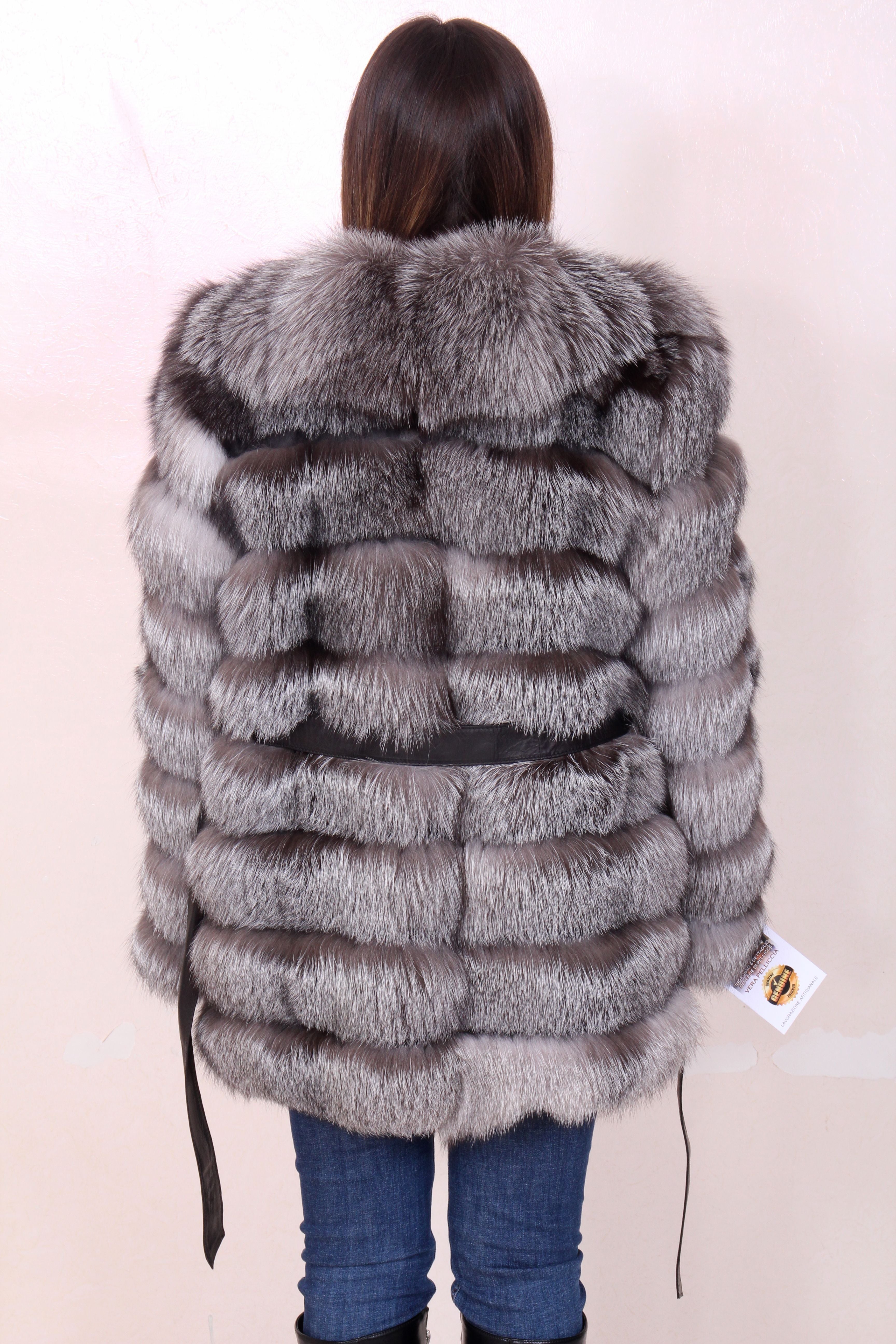 Frost fox fur jacket